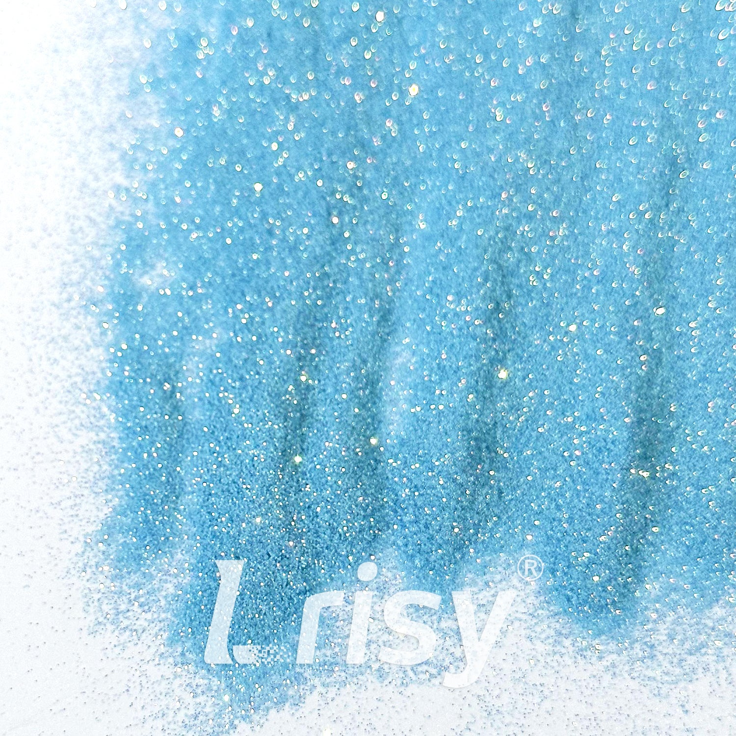 0.1mm Extra Fine Golden Highlighting Iridescent Sky Blue Glitter 1834