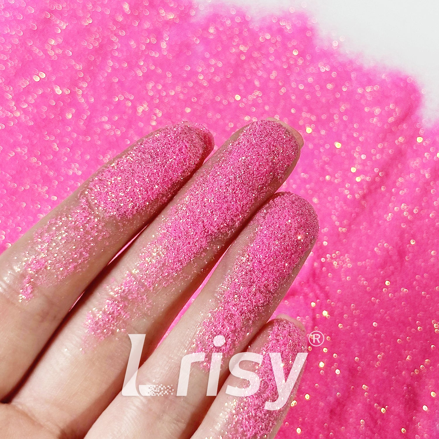 0.1mm Extra Fine Golden Highlighting Iridescent Barbie Pink Glitter 1808