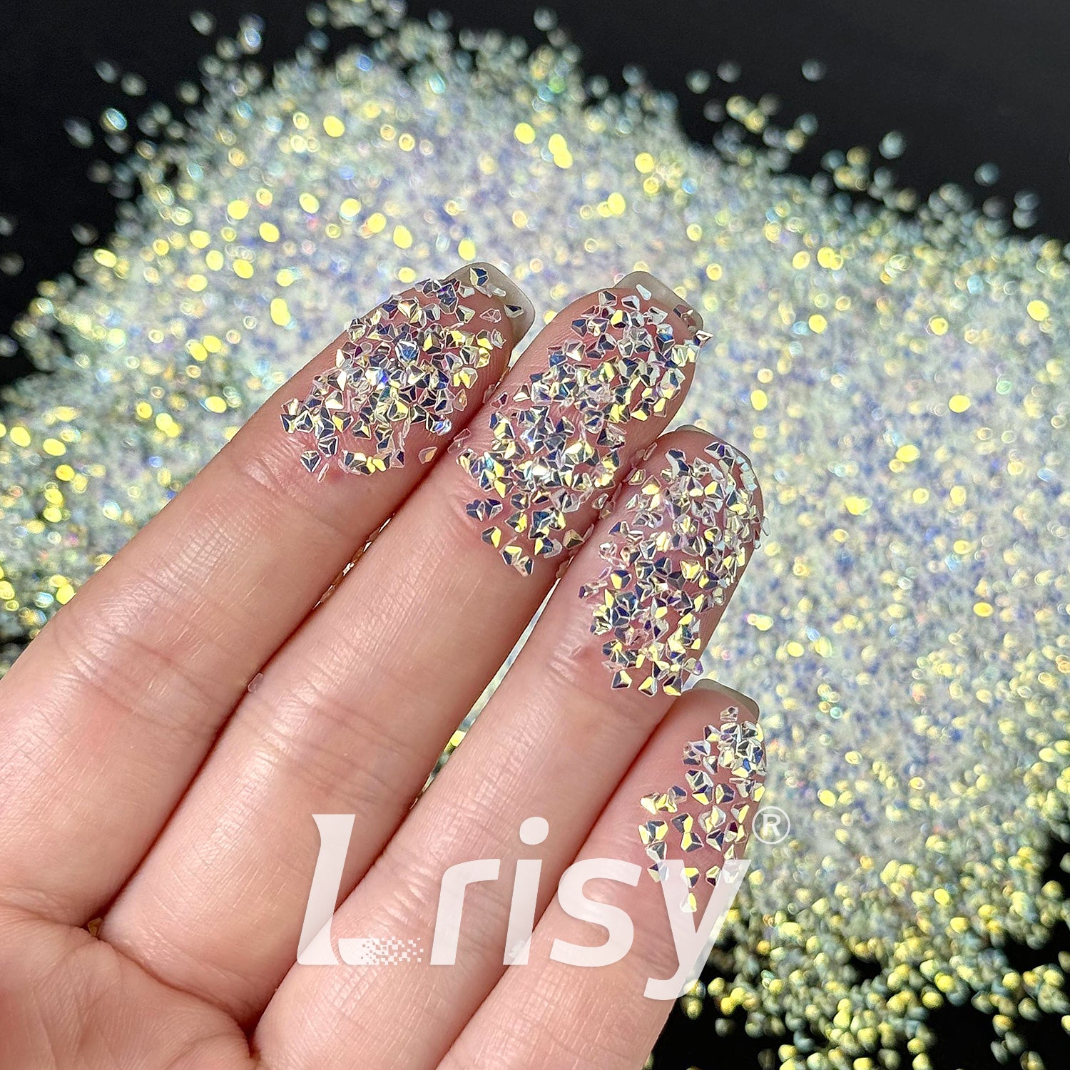 1.5mm 3D Diamond Shapes High Brightness Bluish Violet Blue Glitter WFC321