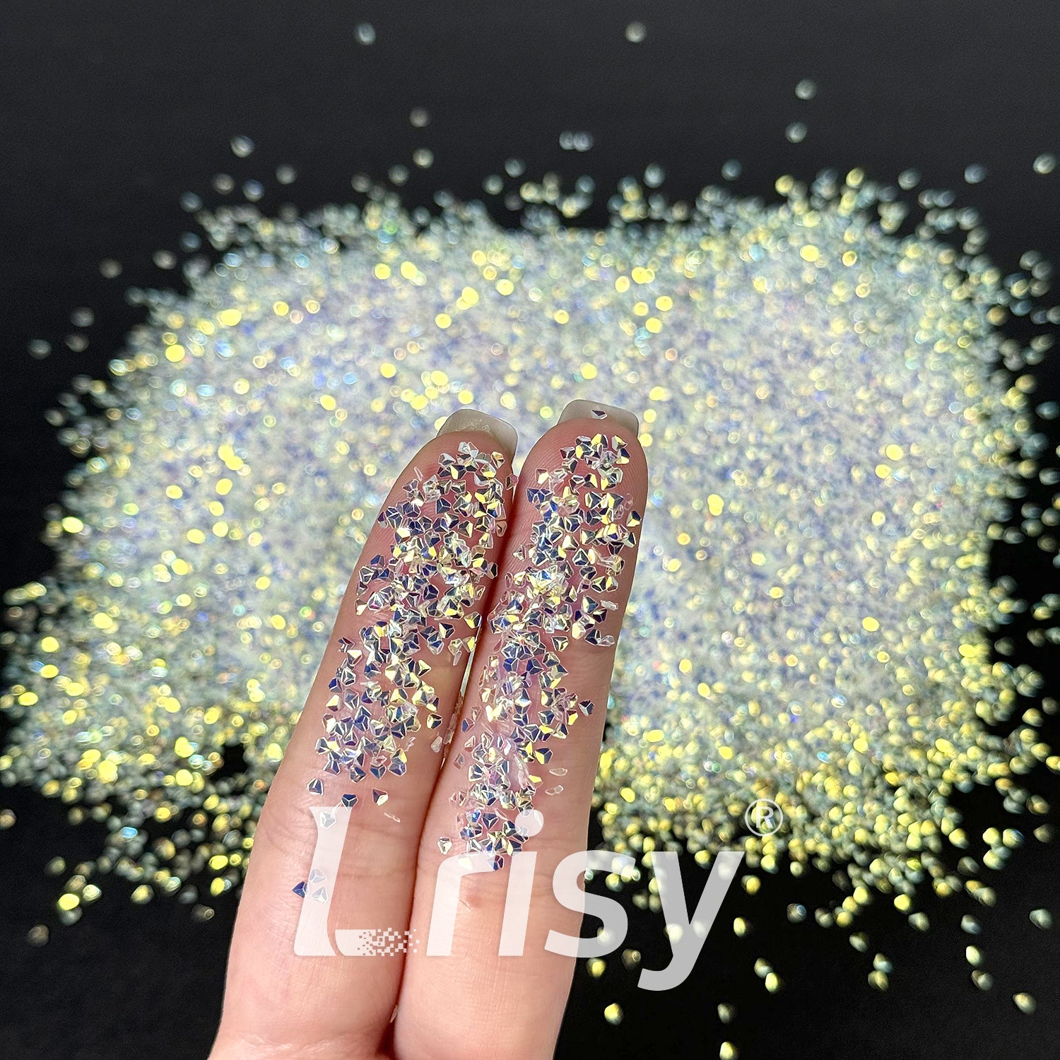 1.5mm 3D Diamond Shapes High Brightness Bluish Violet Blue Glitter WFC321
