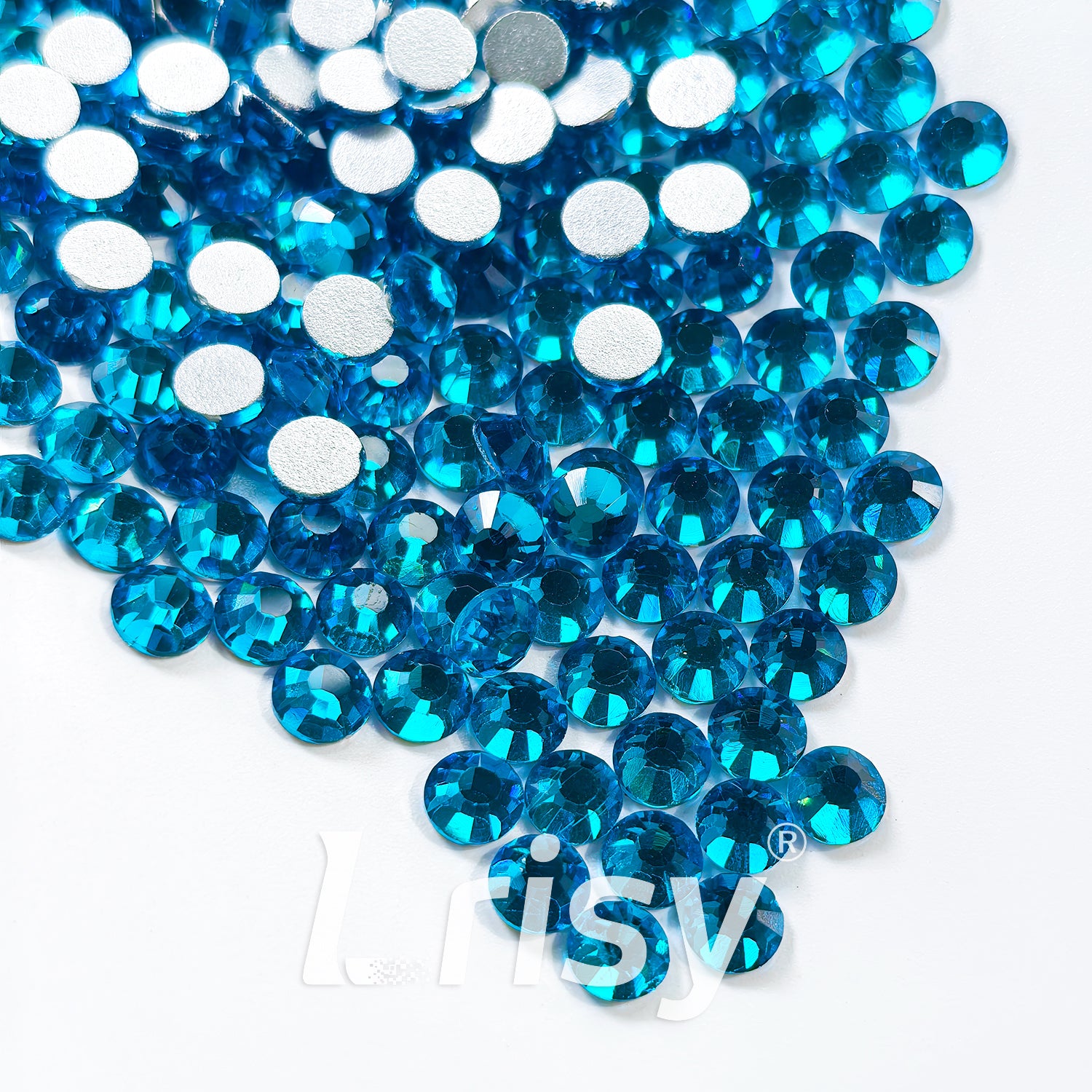Capri Blue Flat Back Rhinestones FBRS076