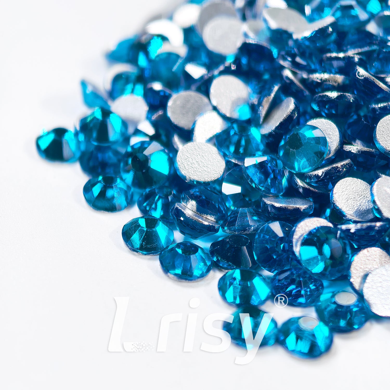 Capri Blue Flat Back Rhinestones FBRS076