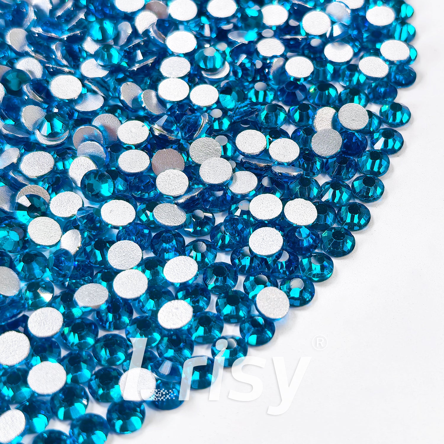 Capri Blue Flat Back Rhinestones FBRS076