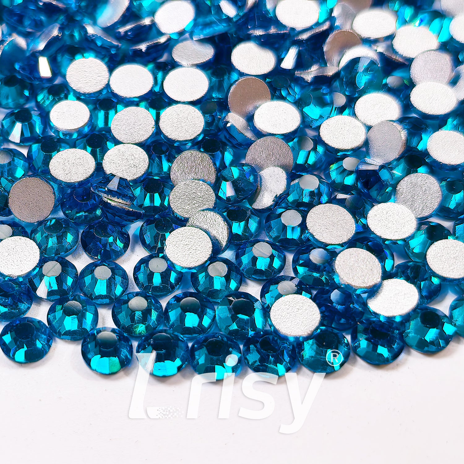 Capri Blue Flat Back Rhinestones FBRS076