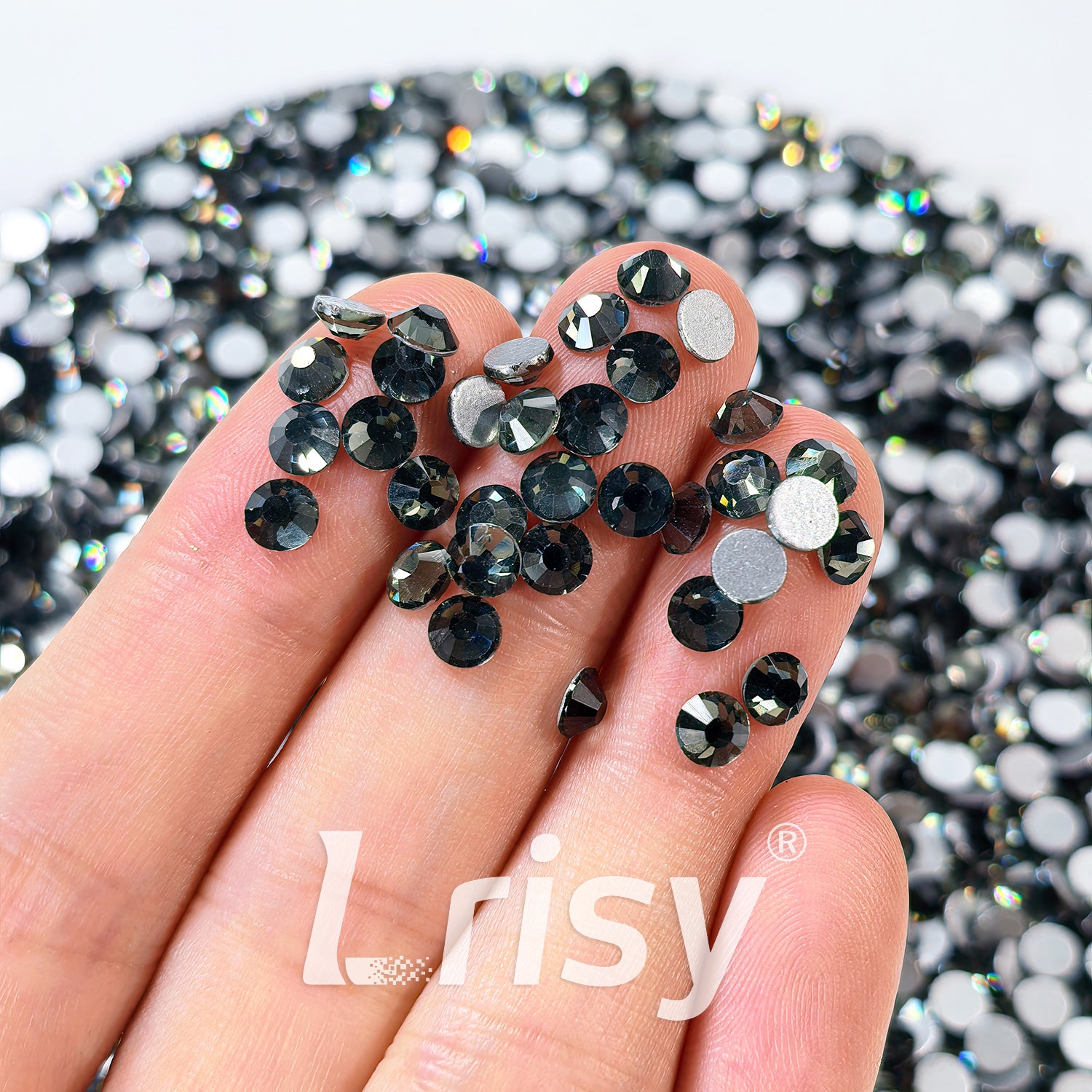Jet Diamond Black Flat Back Rhinestones FBRS034