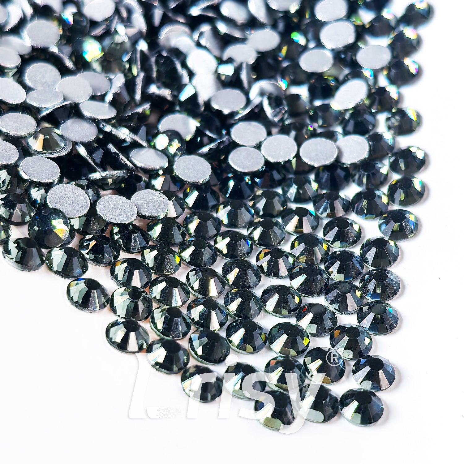 Jet Diamond Black Flat Back Rhinestones FBRS034