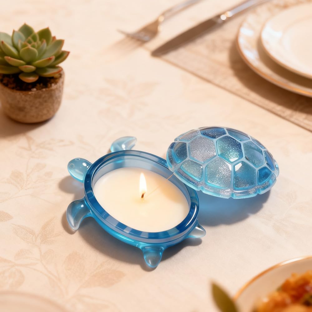 Sea Turtle Box Resin Mold with Lid - Turtle Silicone Mold for DIY Storage Box, Jewelry Holder, Trinket Dish & Resin Art