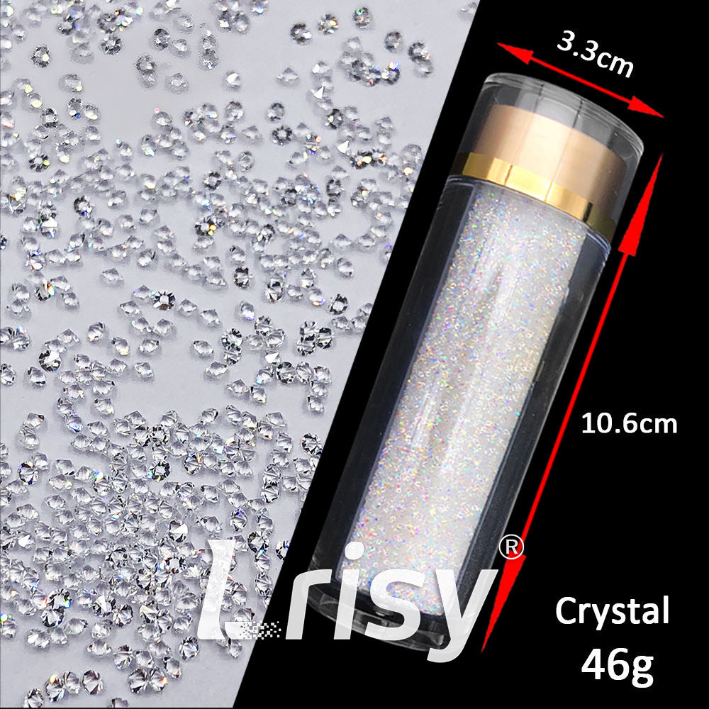 High-Quality 1MM Mini Tiny Micro Crystal AB Nail Stones Rhinestones | Pointback Rhinestones | Non-Hotfix Glue-on | Multiple Sizes Available