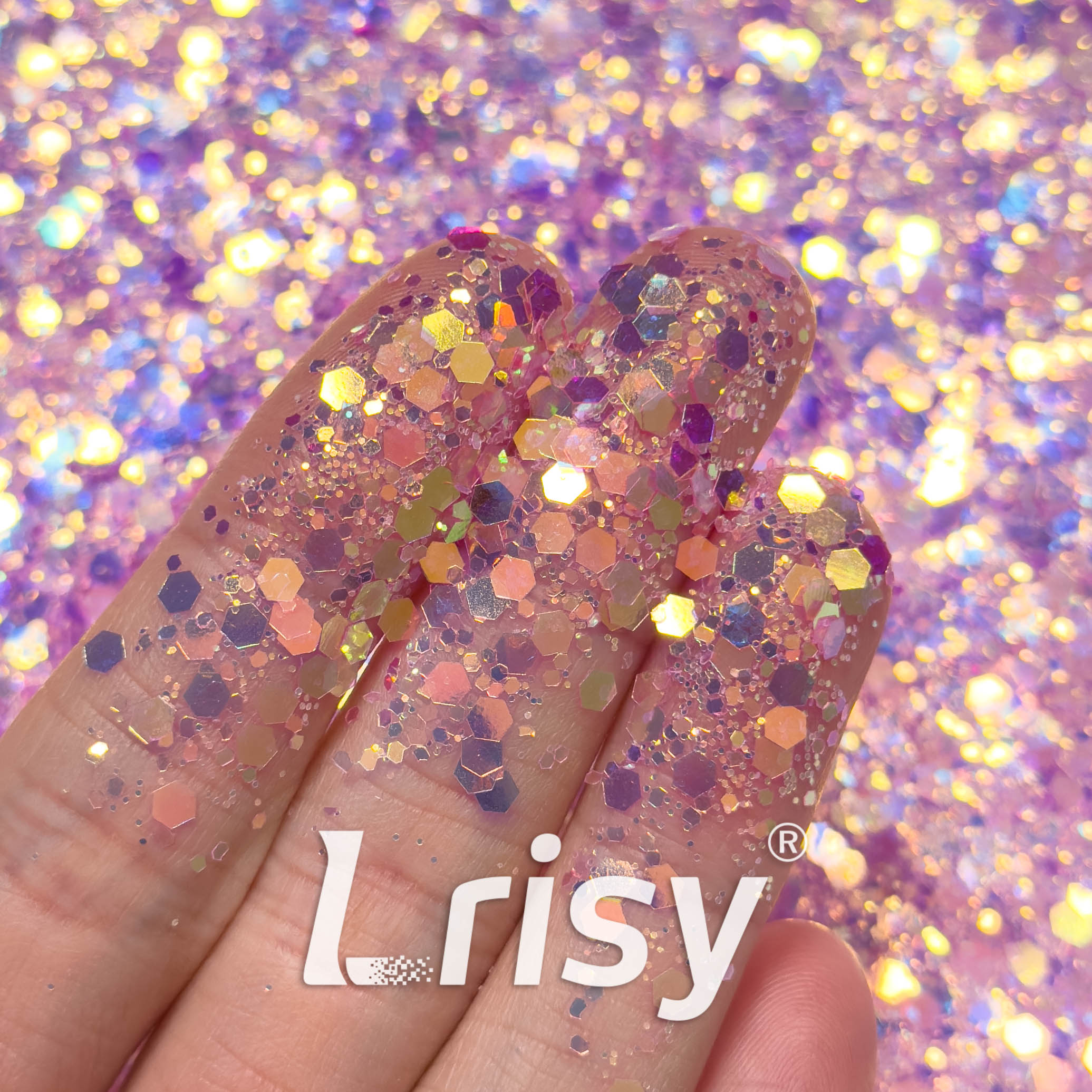 General Mixed High Brightness Iridescent Purple Glitter HX1807