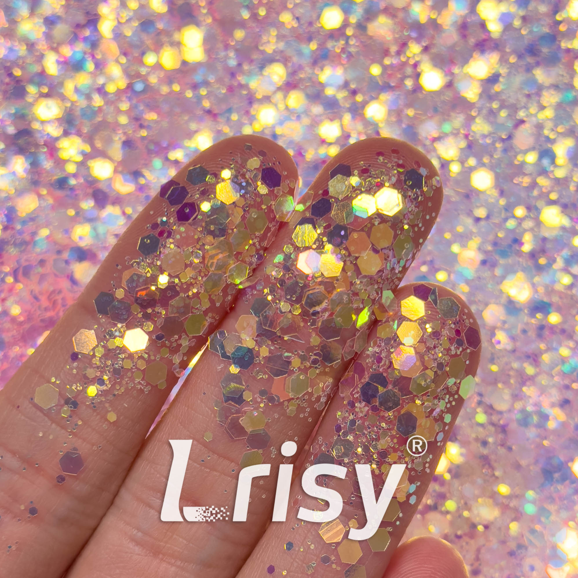General Mixed High Brightness Iridescent Pink Glitter HX1809