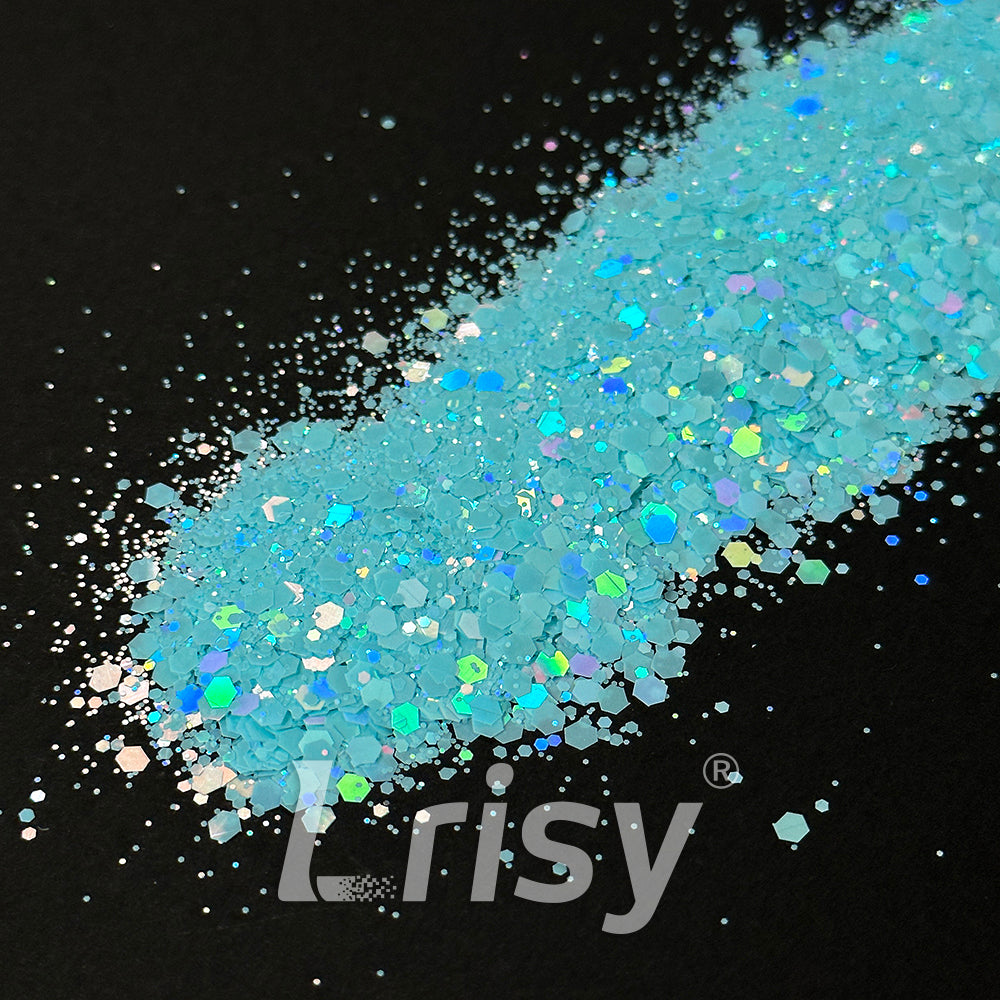 Pastel Holographic Sky Blue Glitter HLD04