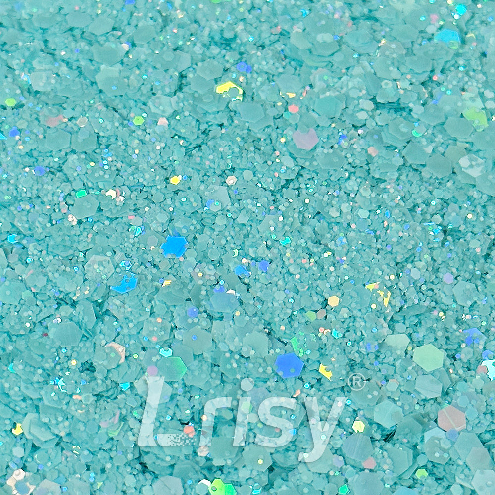 Pastel Holographic Sky Blue Glitter HLD04