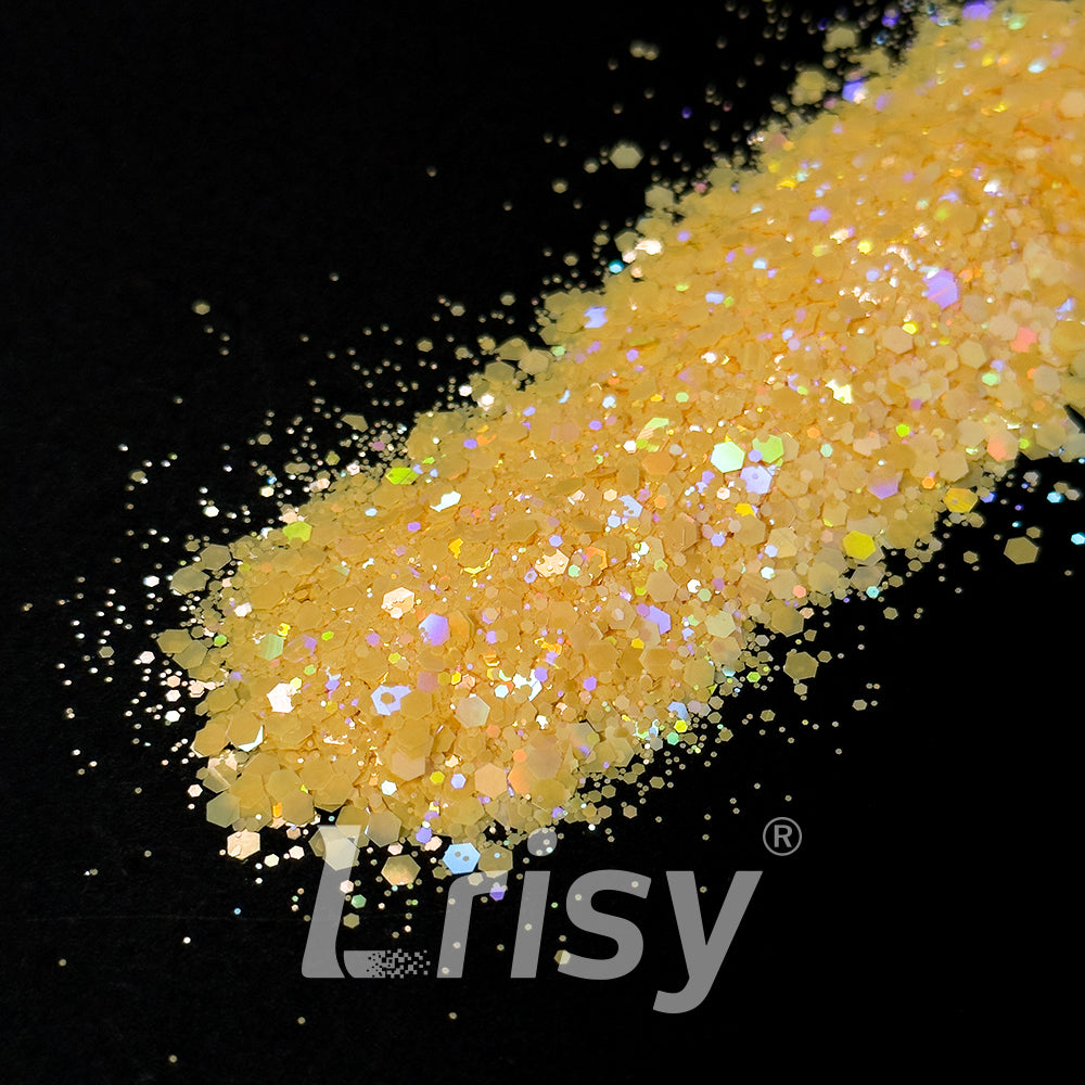 Pastel Holographic Orange Glitter HLD07