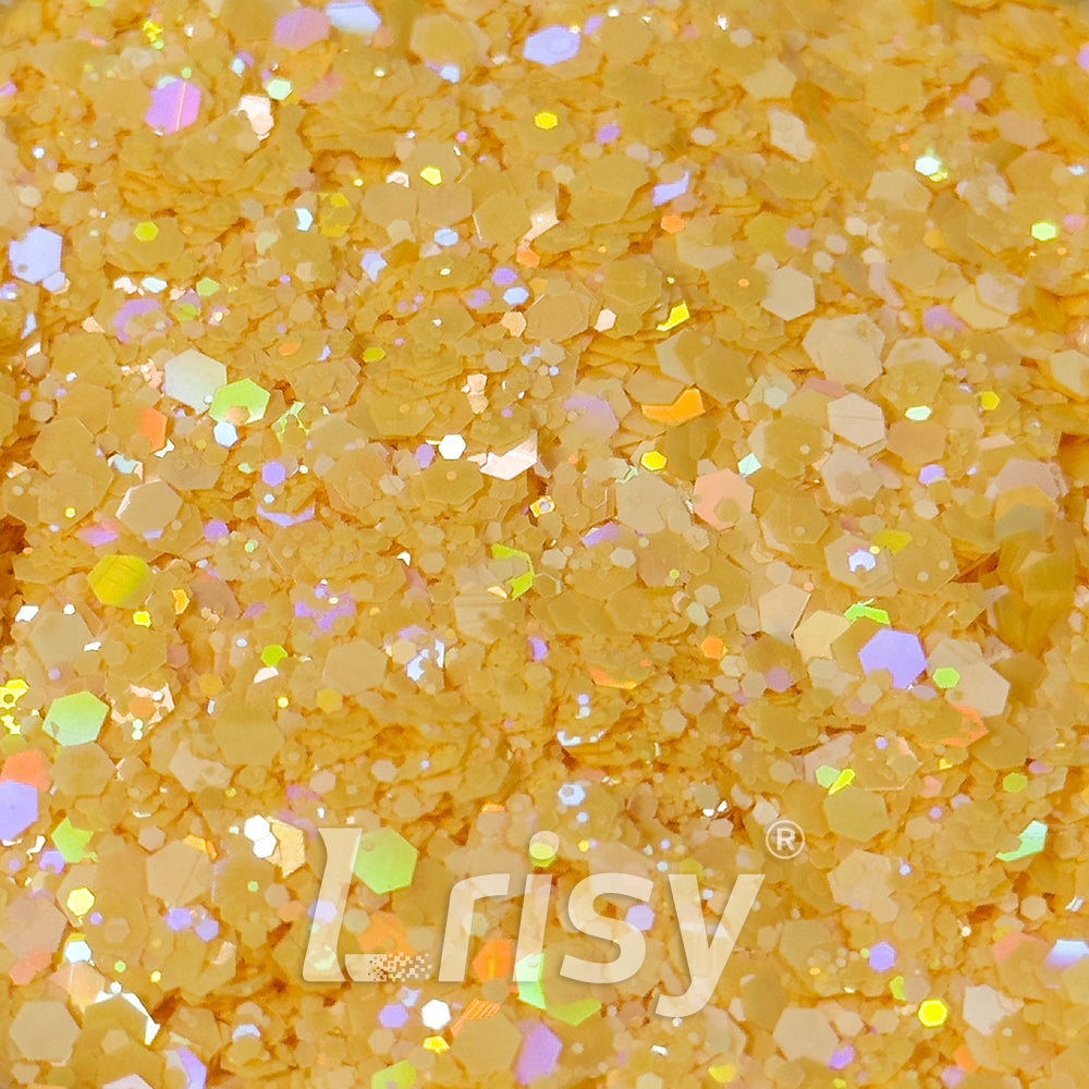 Pastel Holographic Orange Glitter HLD07