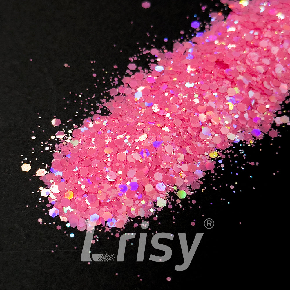 Pastel Holographic Peach Glitter HLD09