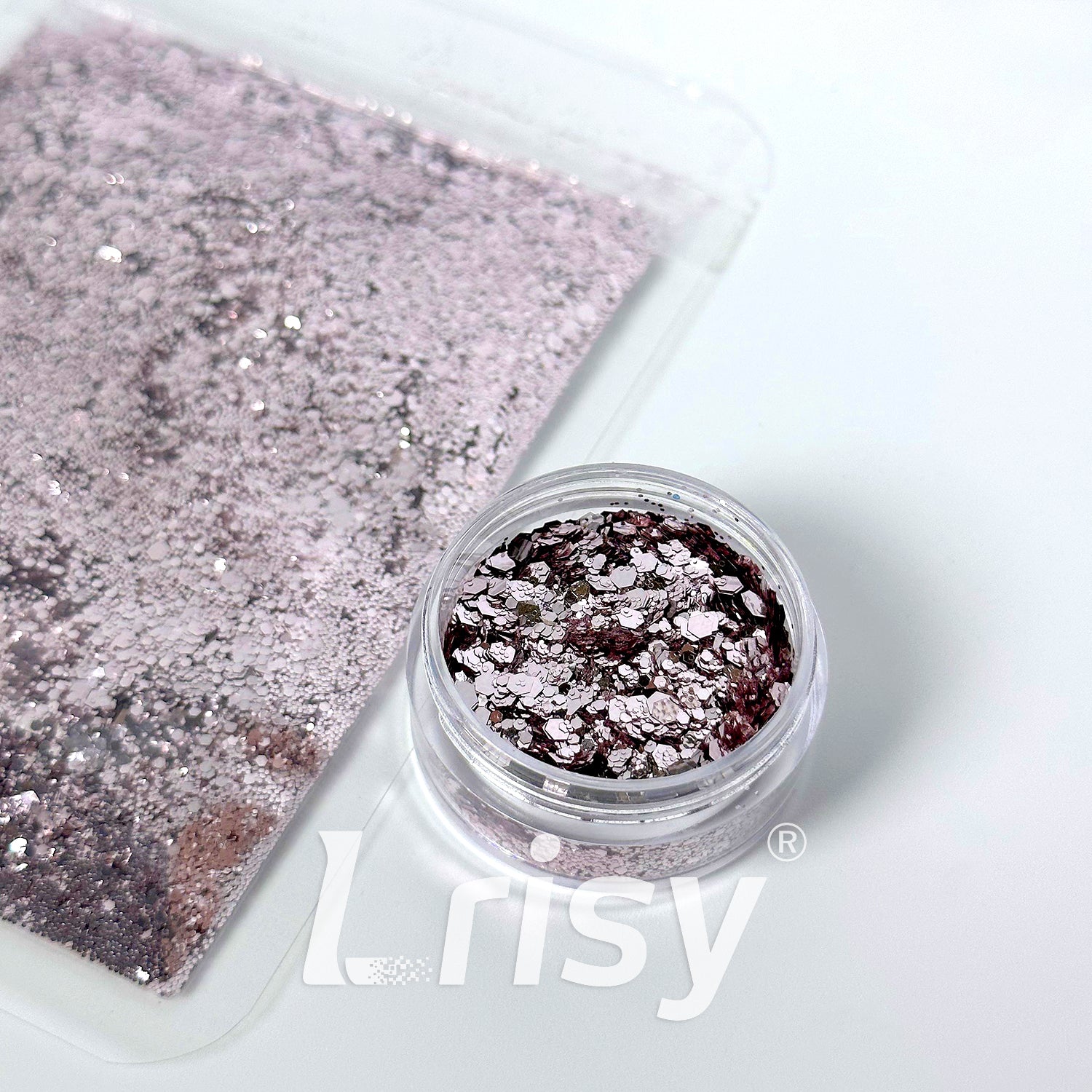 General Mixed Solvent Resistance Crystal Pale Pink Pure Color Glitter GH8508AC