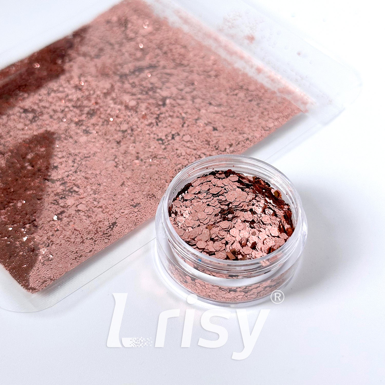 General Mixed Solvent Resistance Crystal Rose Red&Pink Pure Color Glitter GH8502AC