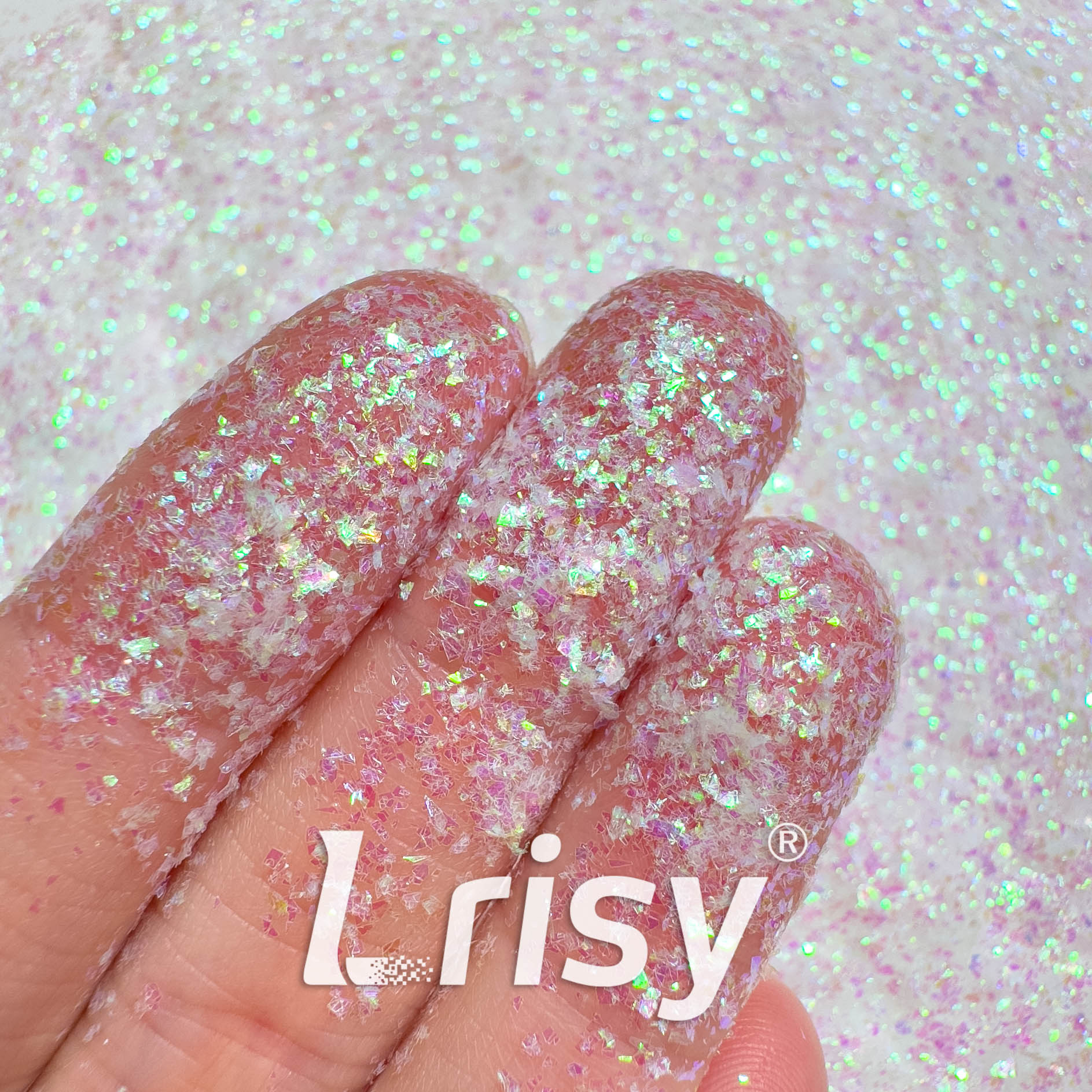 Elf Yuki Flakes | Dream Pink Brightness Iridescent Shards Glitter CFC322 2x2