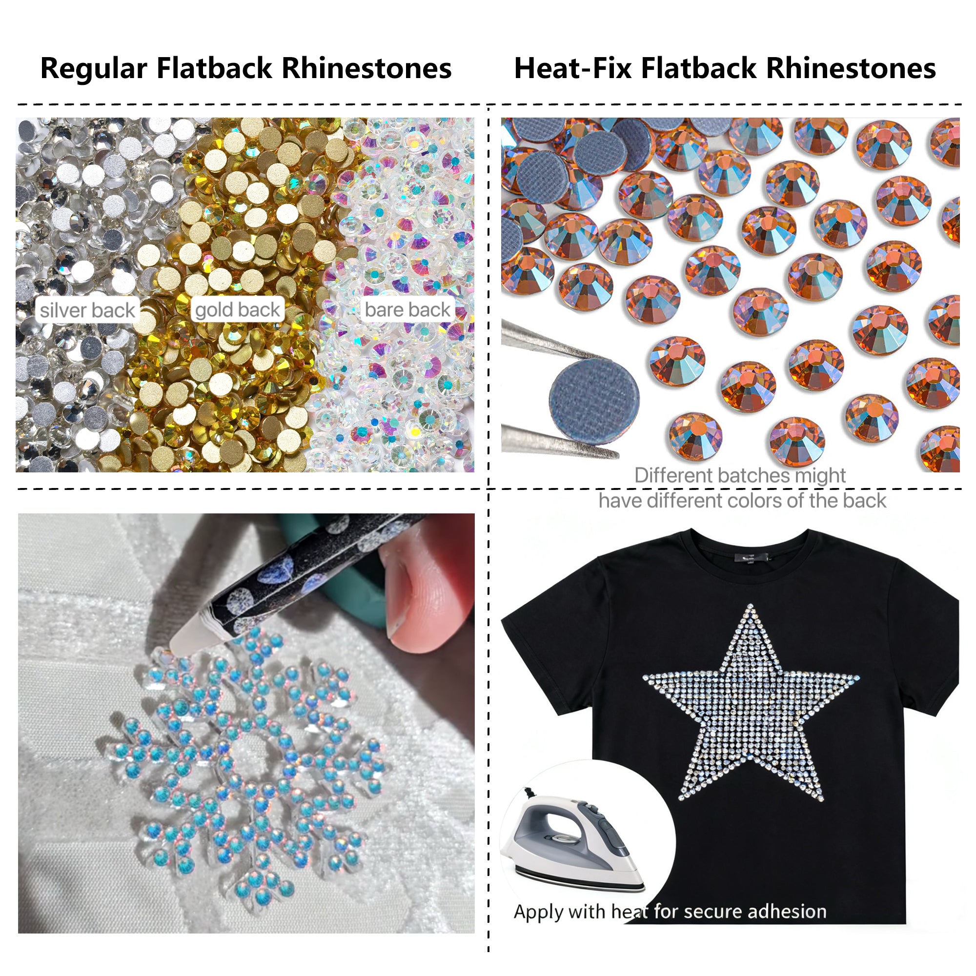 Brown Flames Flat Back Rhinestones FBRS051