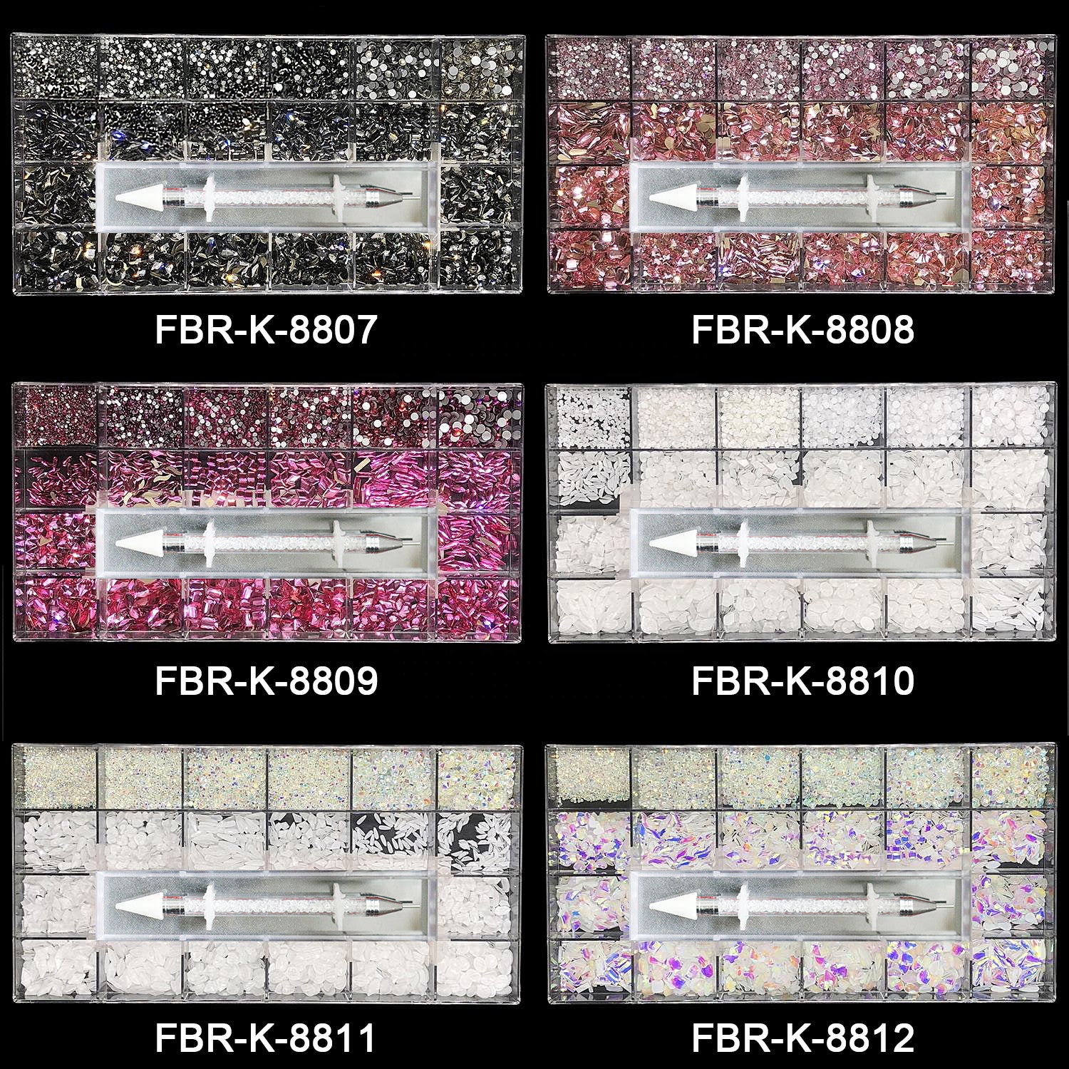 B3 High-Quality Nail Art Rhinestone Set | Multiple Shapes | Sparkling DIY Nail Decoration