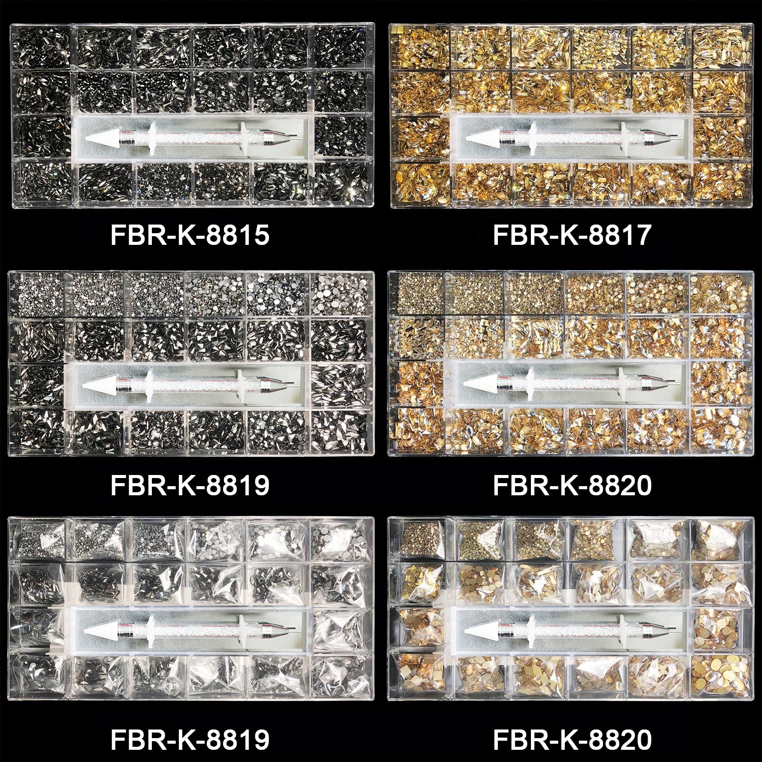 B3 High-Quality Nail Art Rhinestone Set | Multiple Shapes | Sparkling DIY Nail Decoration