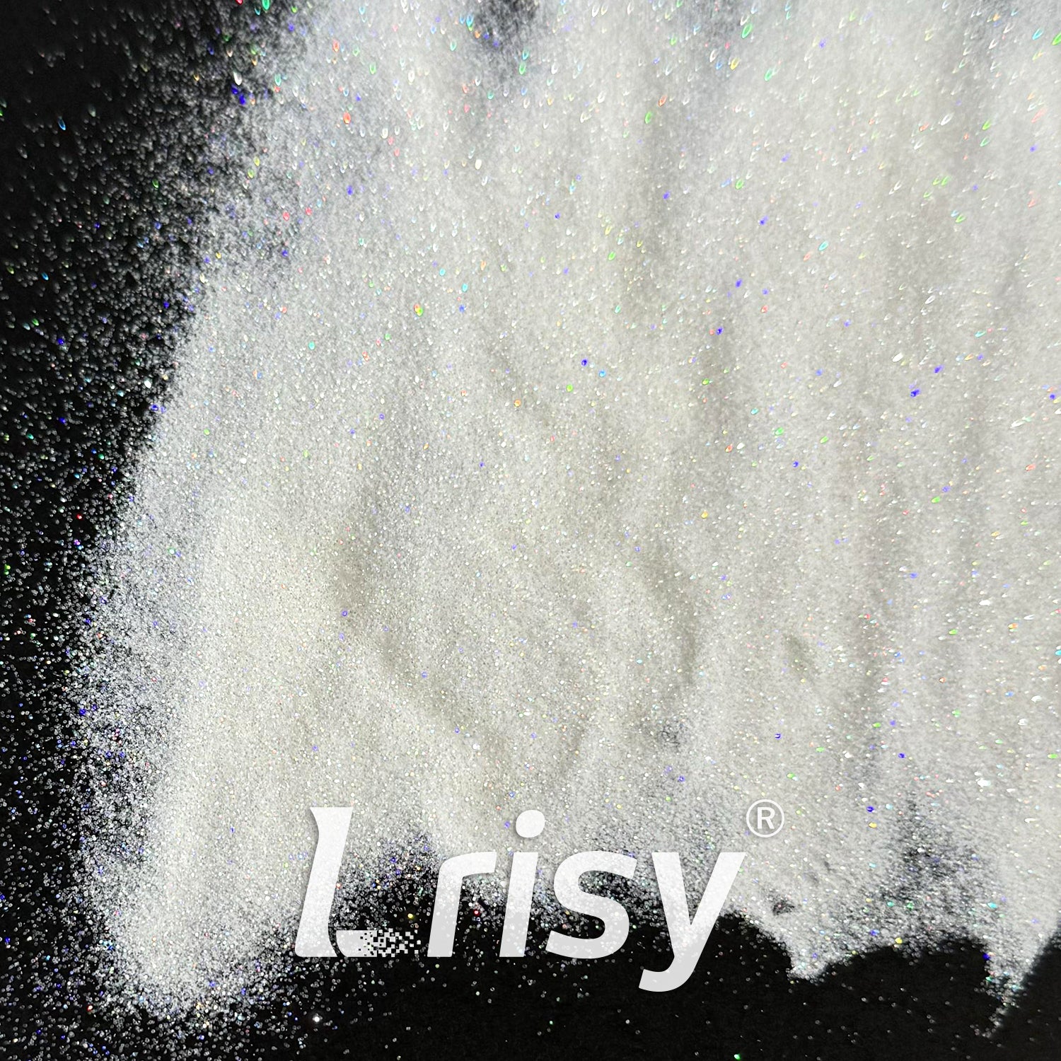 0.2mm Extra Fine Holographic Rainbow White Glitter LB01100