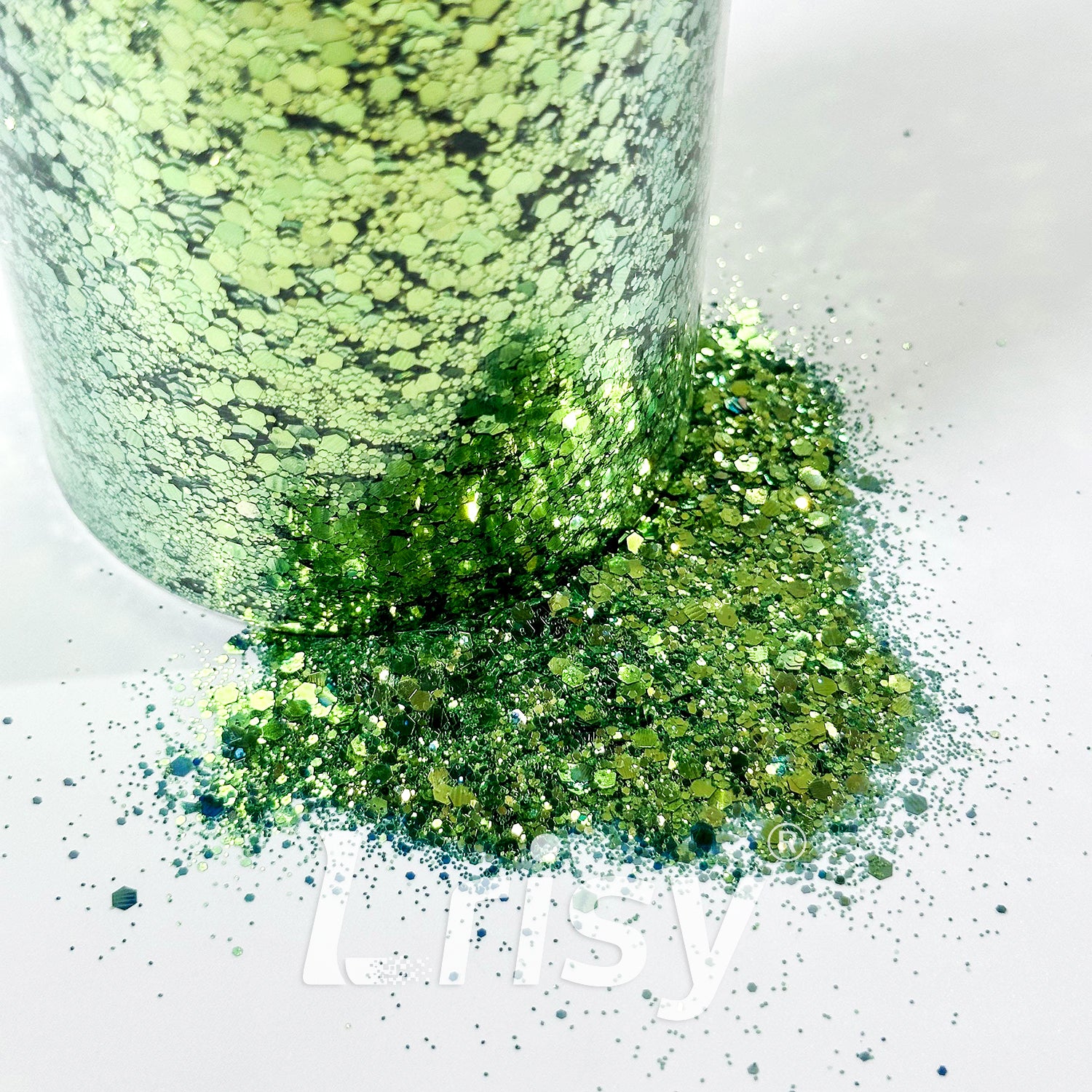 General Mixed High Brightness Grass Green Glitter 6807