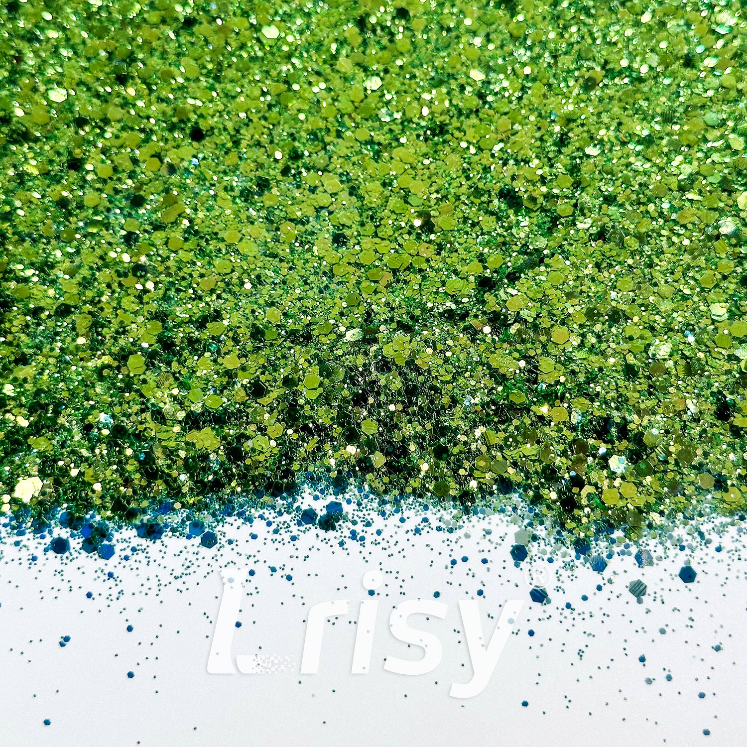 General Mixed High Brightness Grass Green Glitter 6807