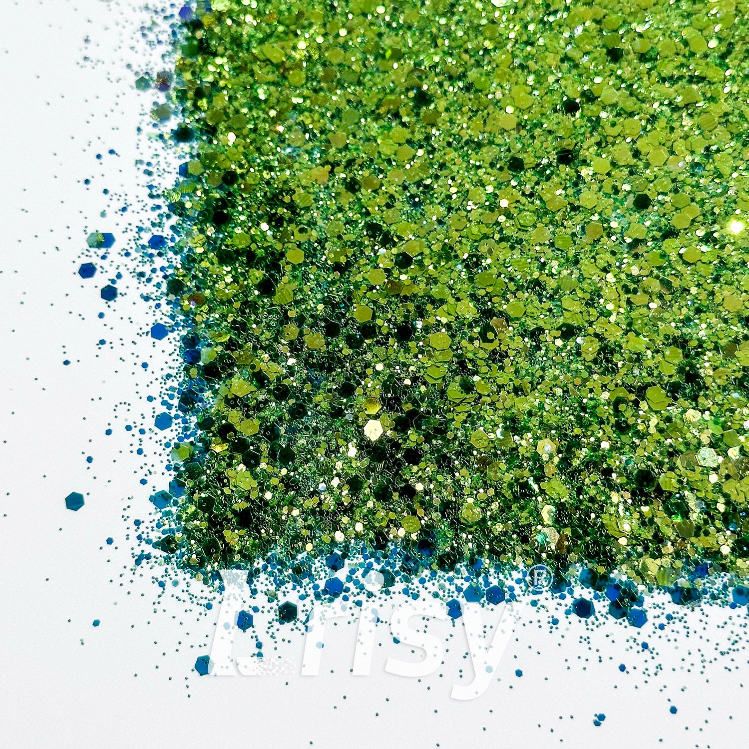 General Mixed High Brightness Grass Green Glitter 6807