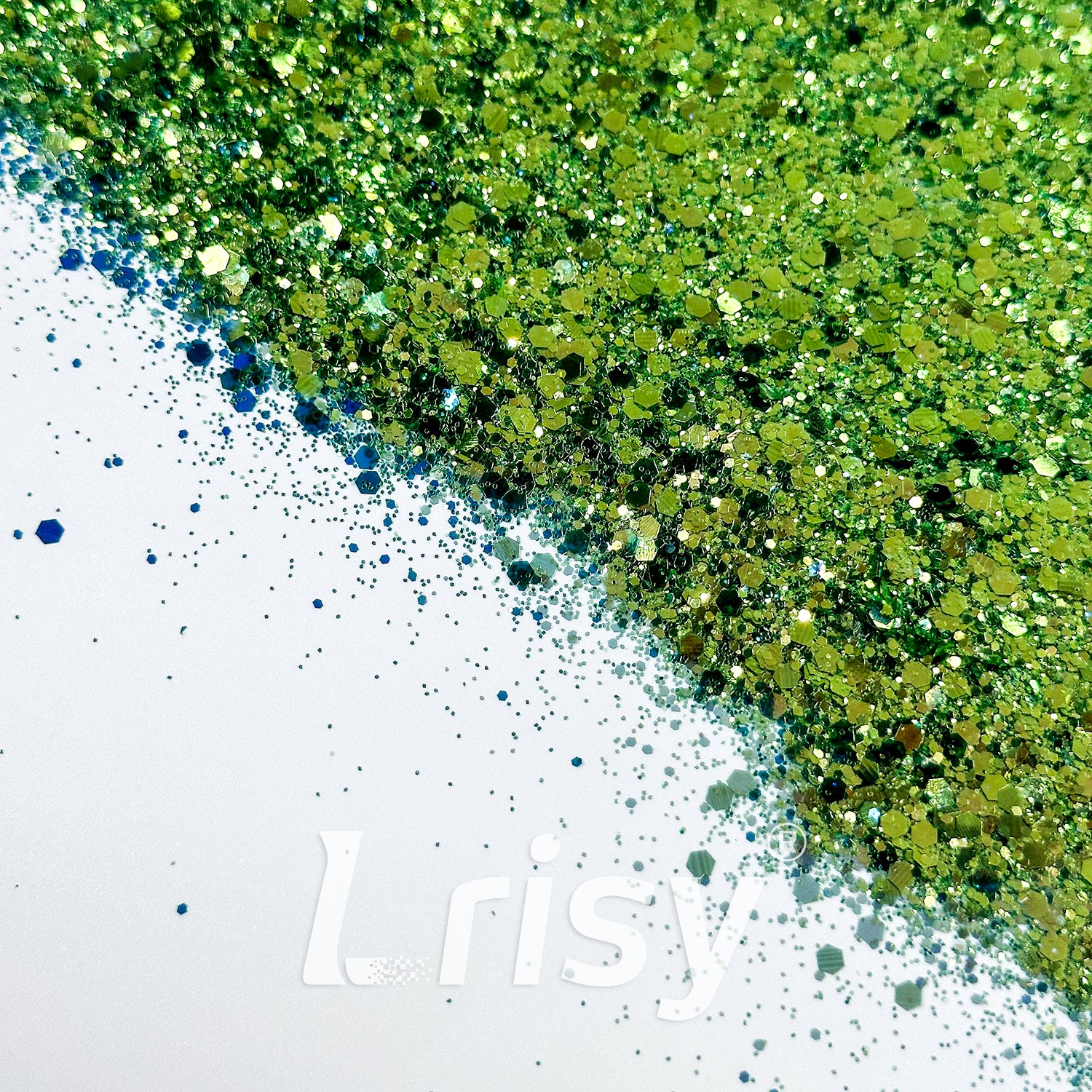 General Mixed High Brightness Grass Green Glitter 6807