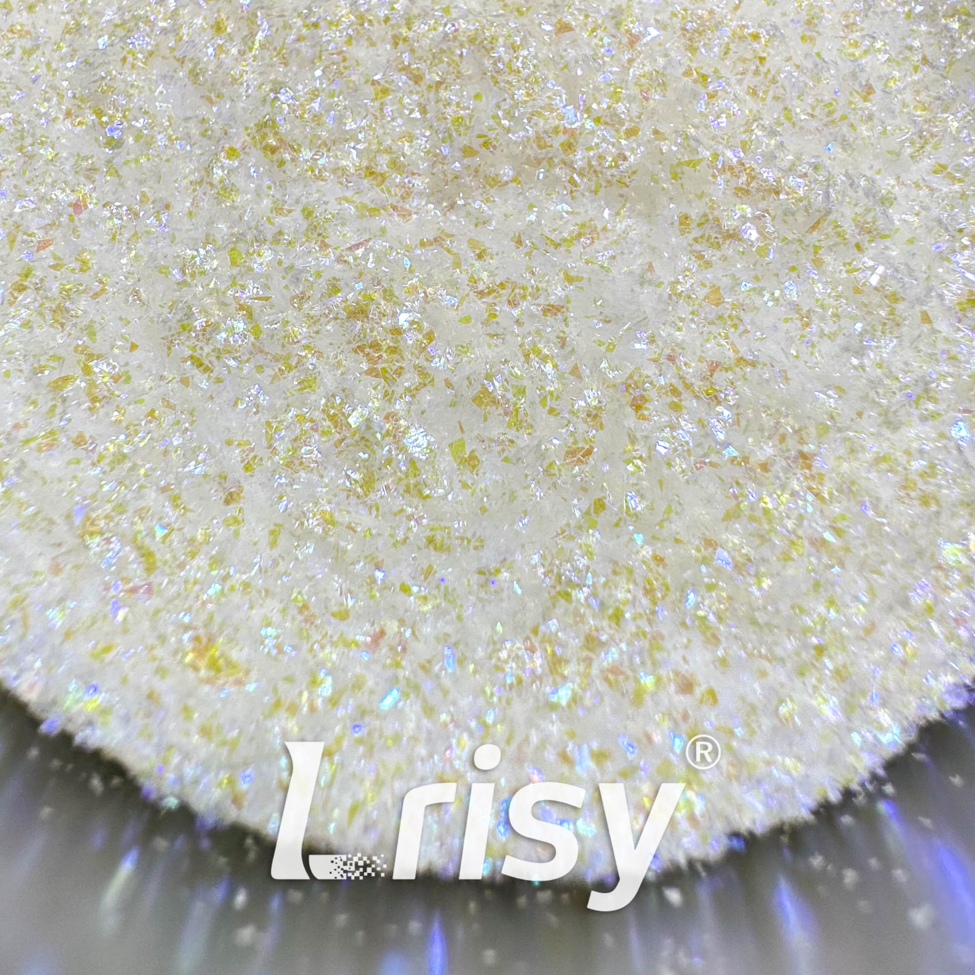 Elf Yuki Flakes | Light Lemon Yellow Brightness Iridescent Shards Glitter CFC324 2x2