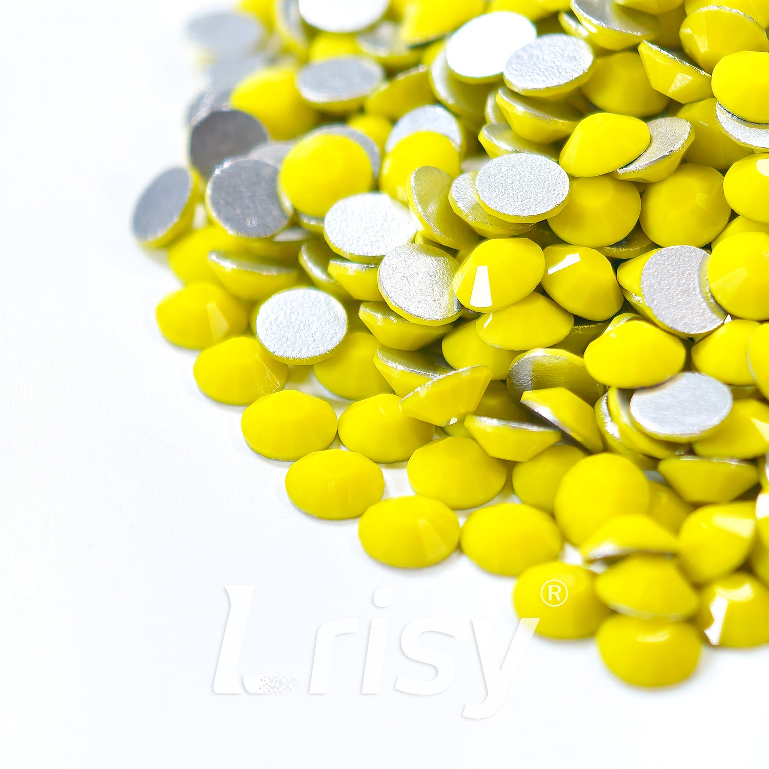 Chalk Yellow Flat Back Rhinestones FBRS070