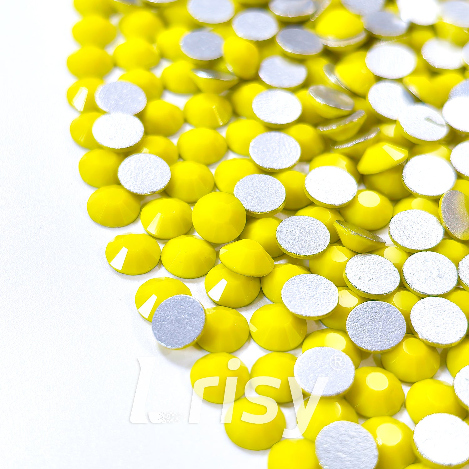 Chalk Yellow Flat Back Rhinestones FBRS070