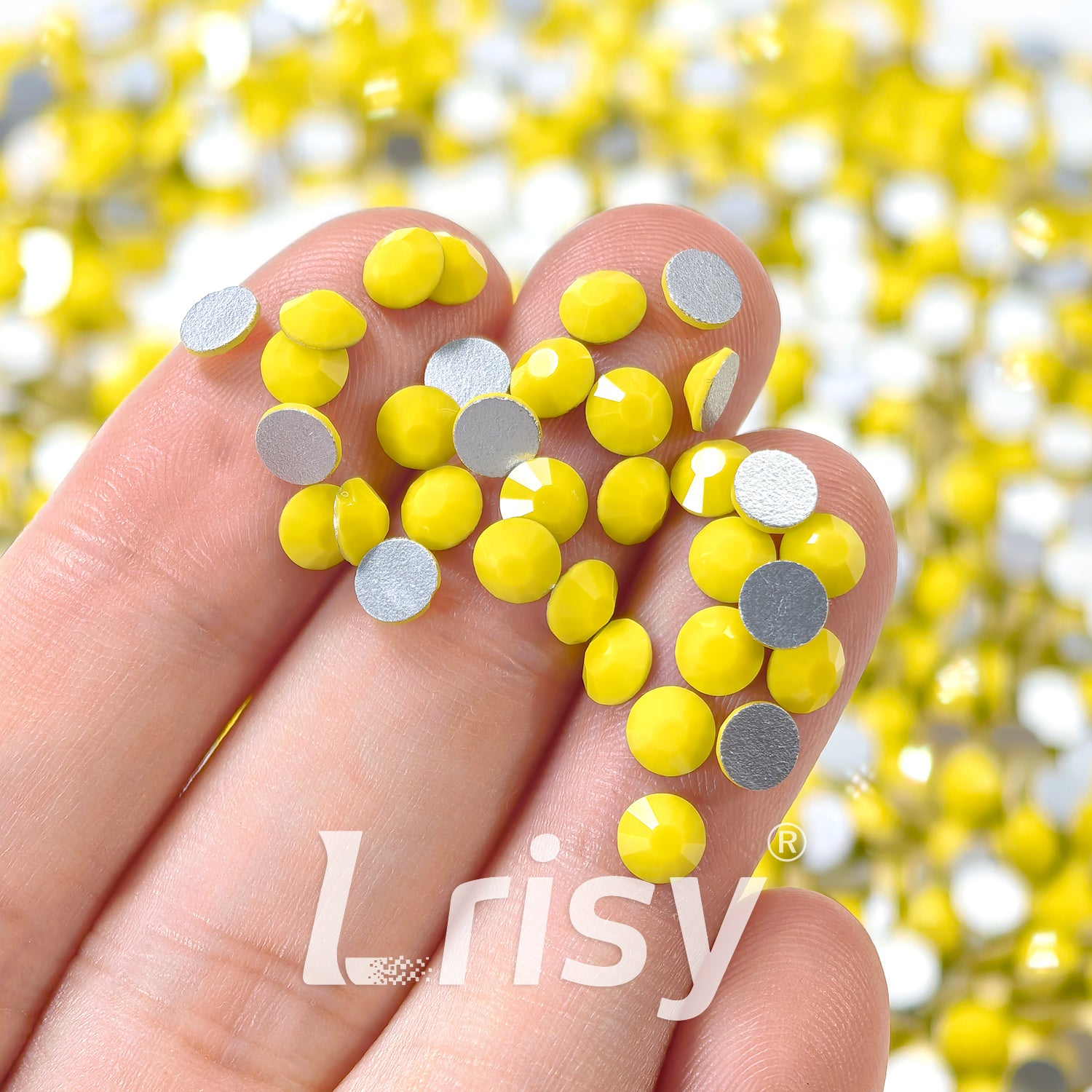 Chalk Yellow Flat Back Rhinestones FBRS070