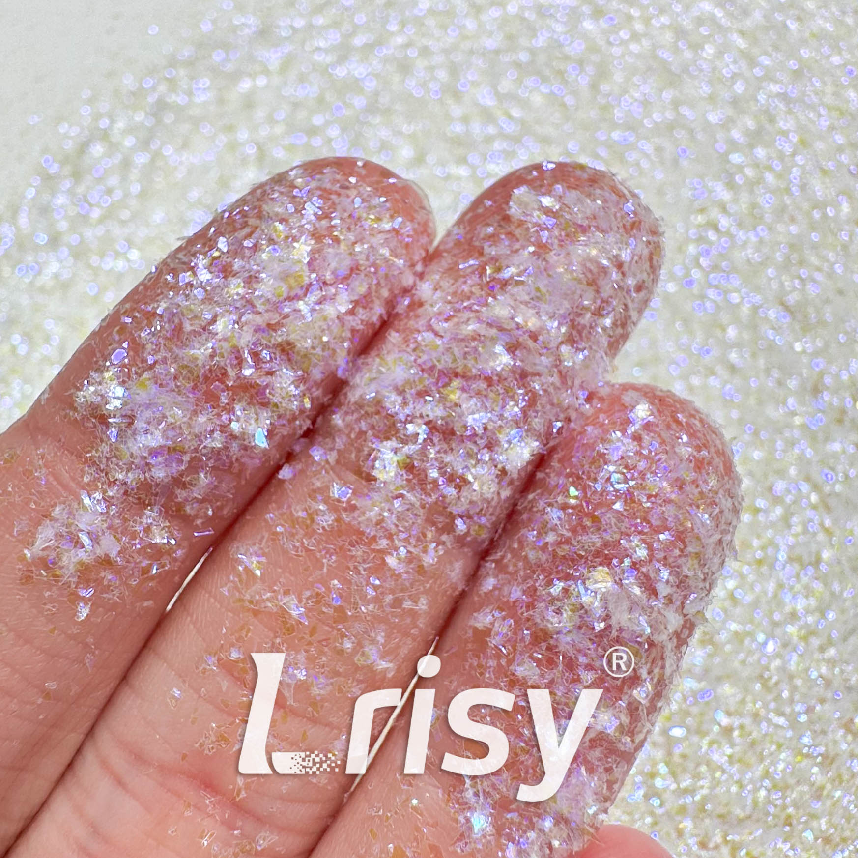Elf Yuki Flakes | Light Lemon Yellow Brightness Iridescent Shards Glitter CFC324 2x2
