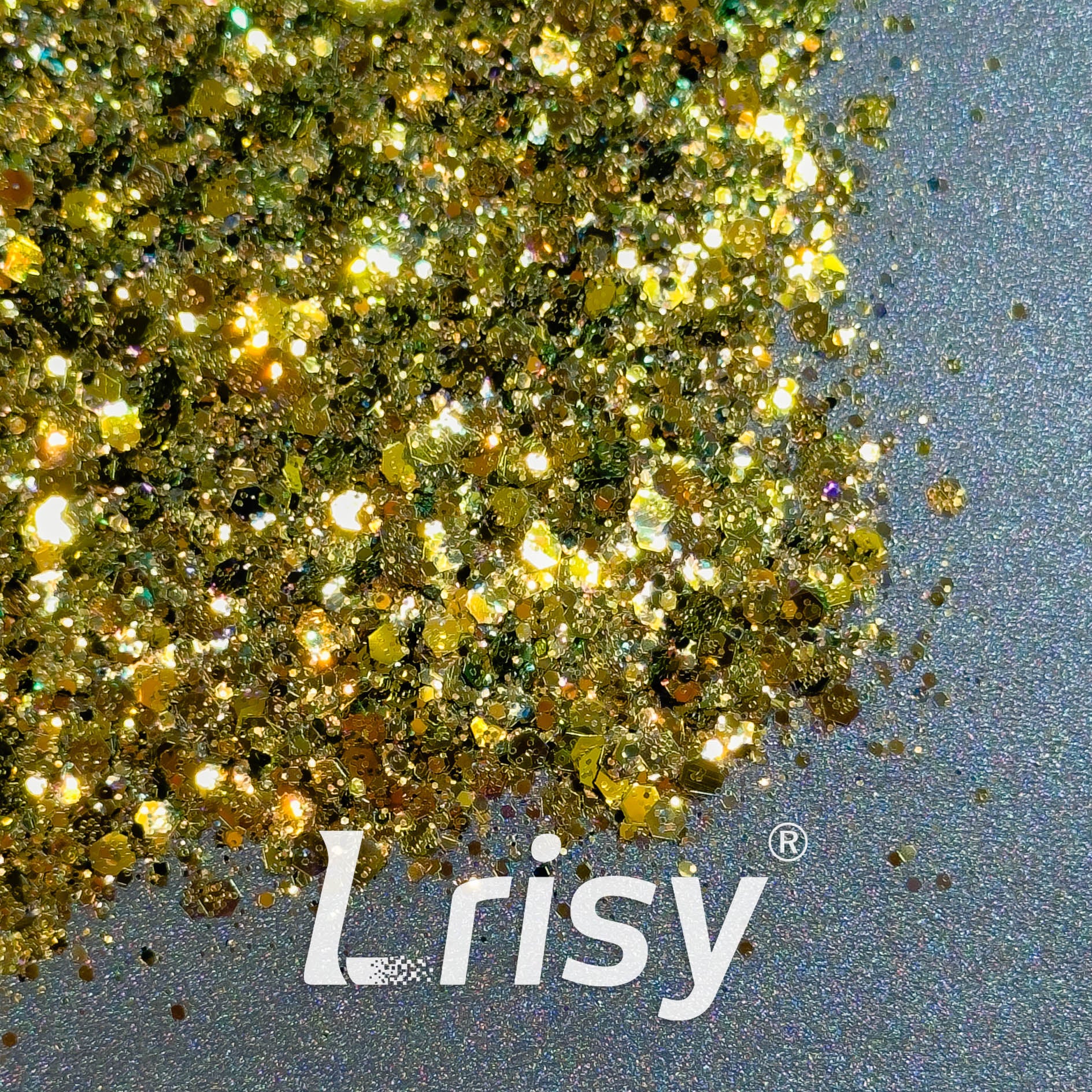 General Mixed Iridescent High Brightness Gold Glitter F333AR