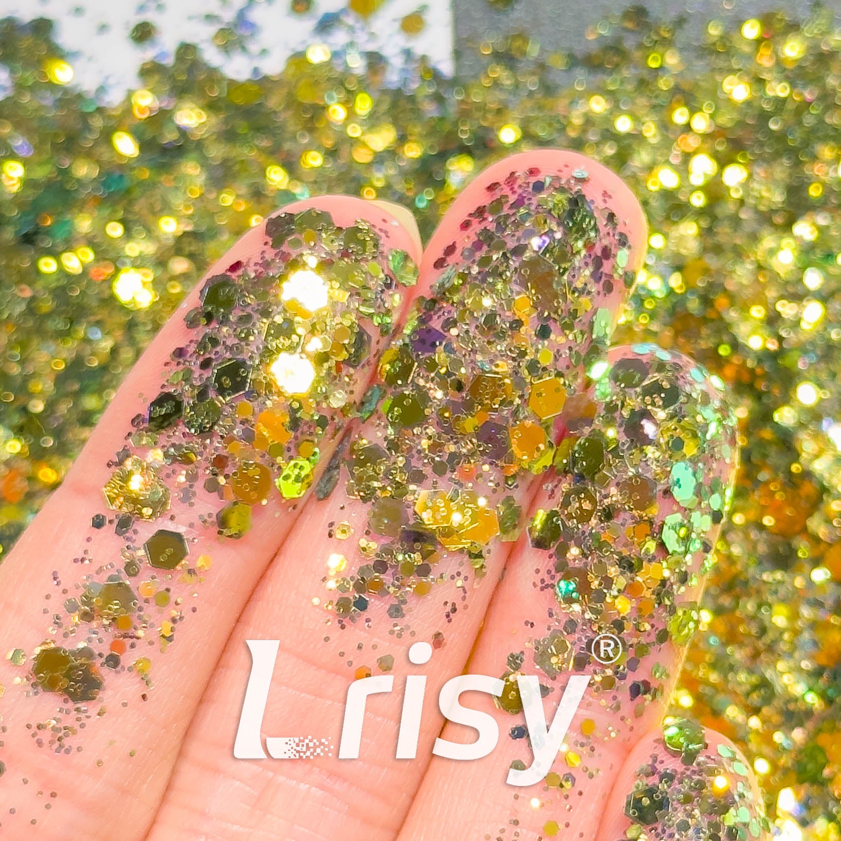 General Mixed Iridescent High Brightness Gold Glitter F333AR