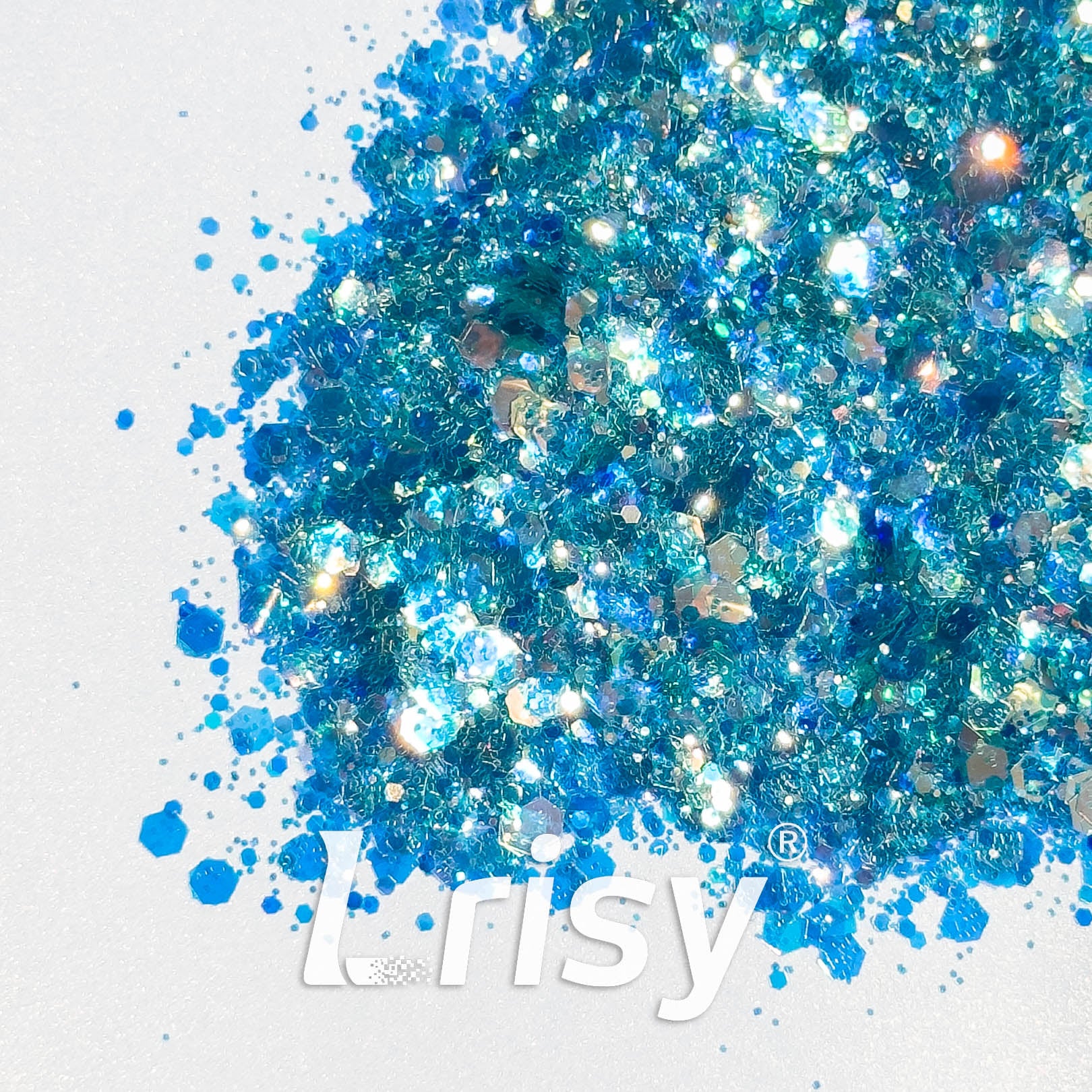 General Mixed Iridescent High Brightness Blue Glitter F336AR
