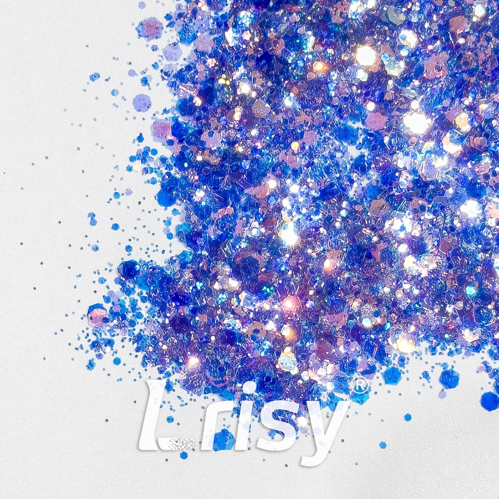 General Mixed Iridescent High Brightness Blue Glitter F337AR