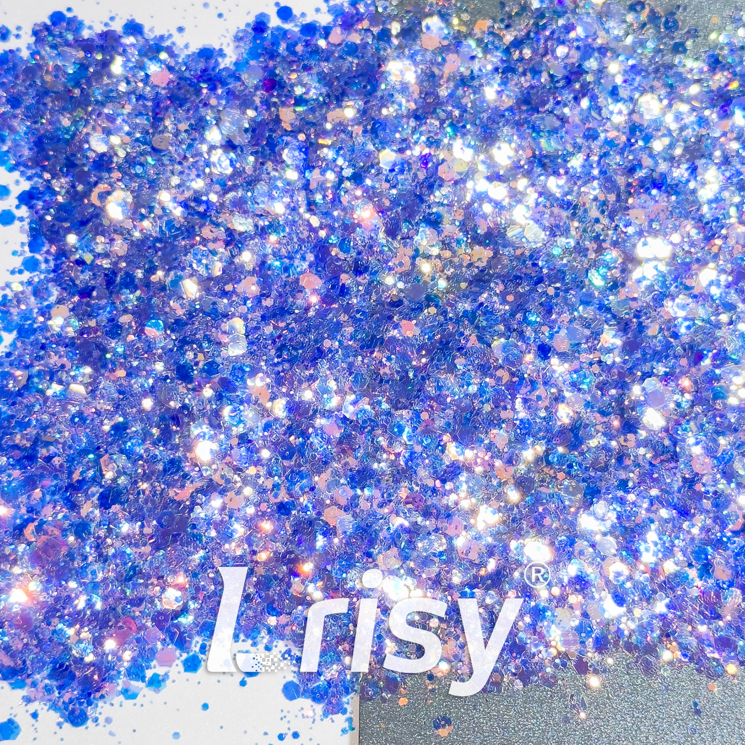 General Mixed Iridescent High Brightness Blue Glitter F337AR
