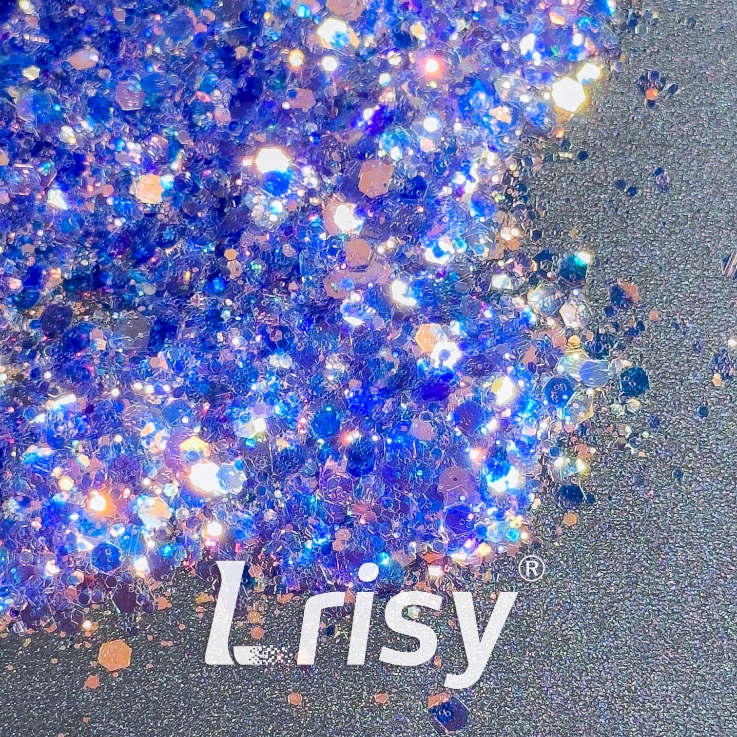 General Mixed Iridescent High Brightness Blue Glitter F337AR