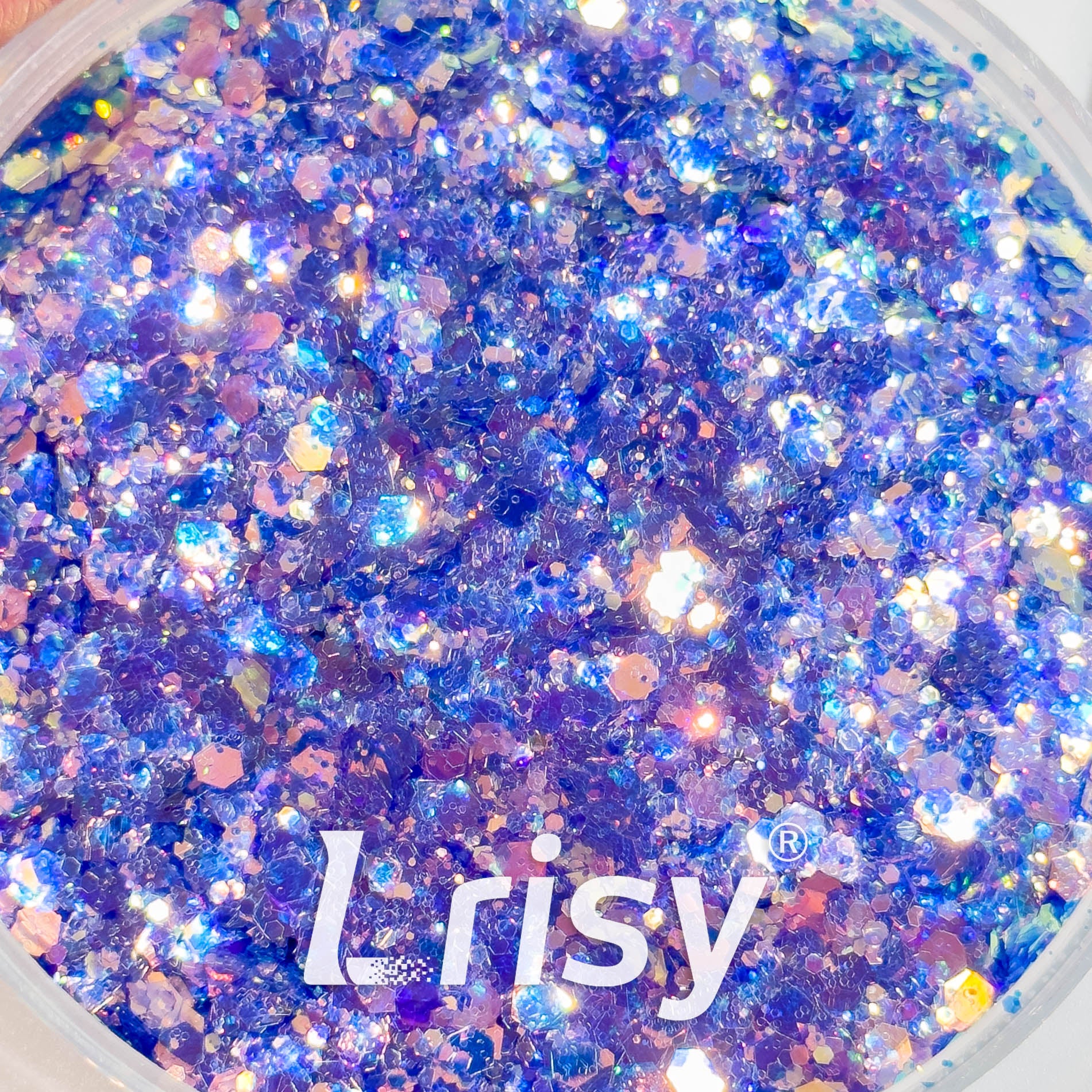 General Mixed Iridescent High Brightness Blue Glitter F337AR