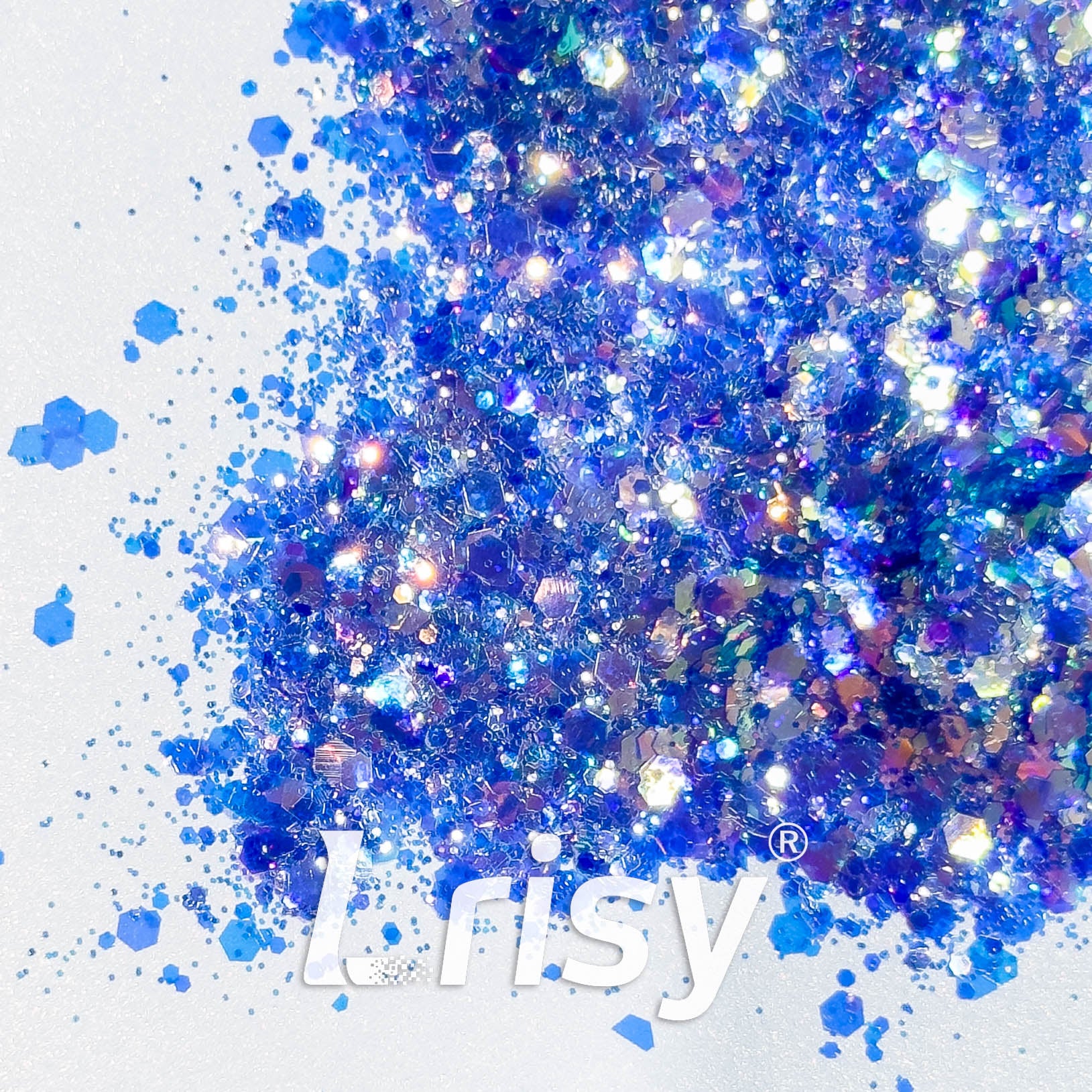General Mixed Iridescent High Brightness Blue Glitter F337R