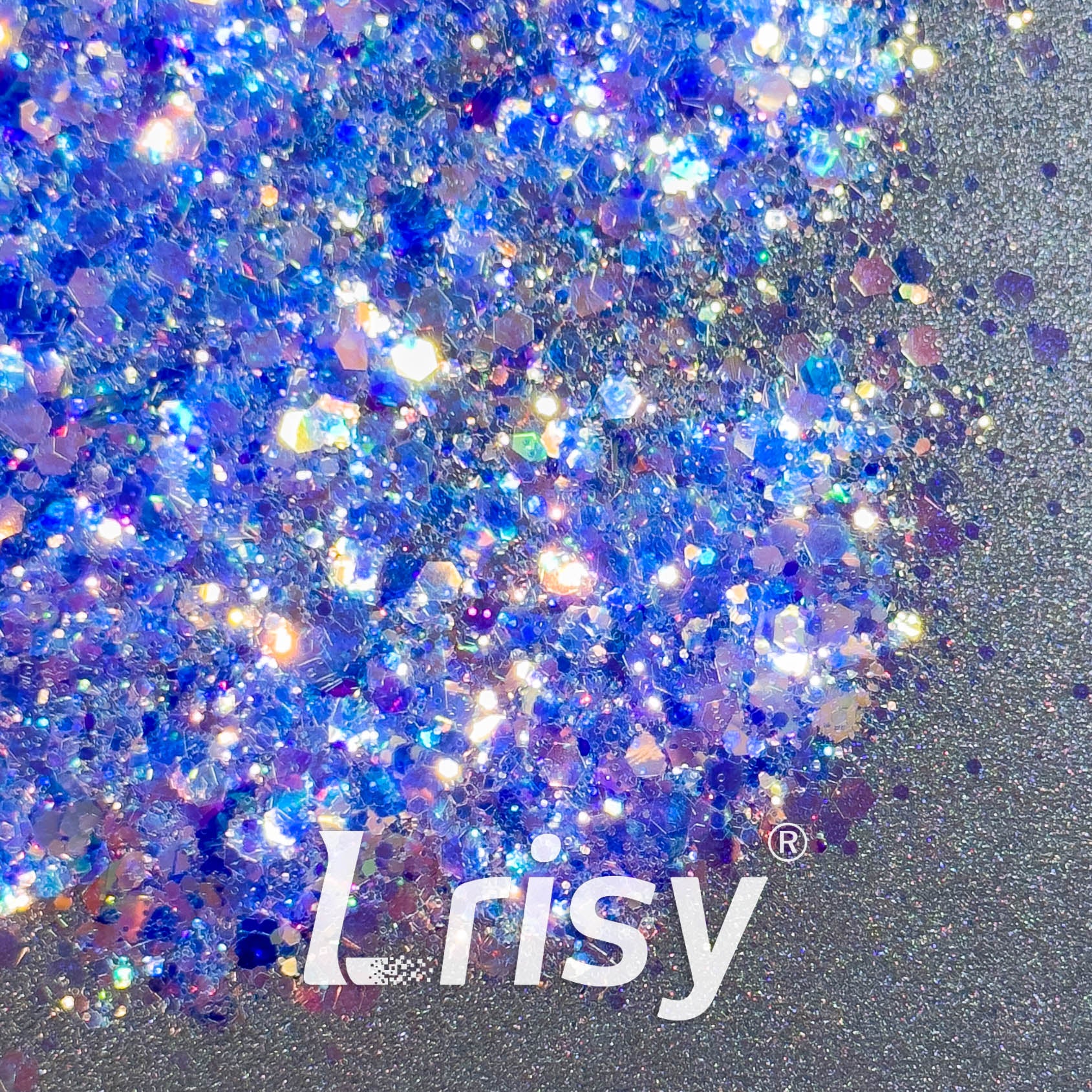 General Mixed Iridescent High Brightness Blue Glitter F337R