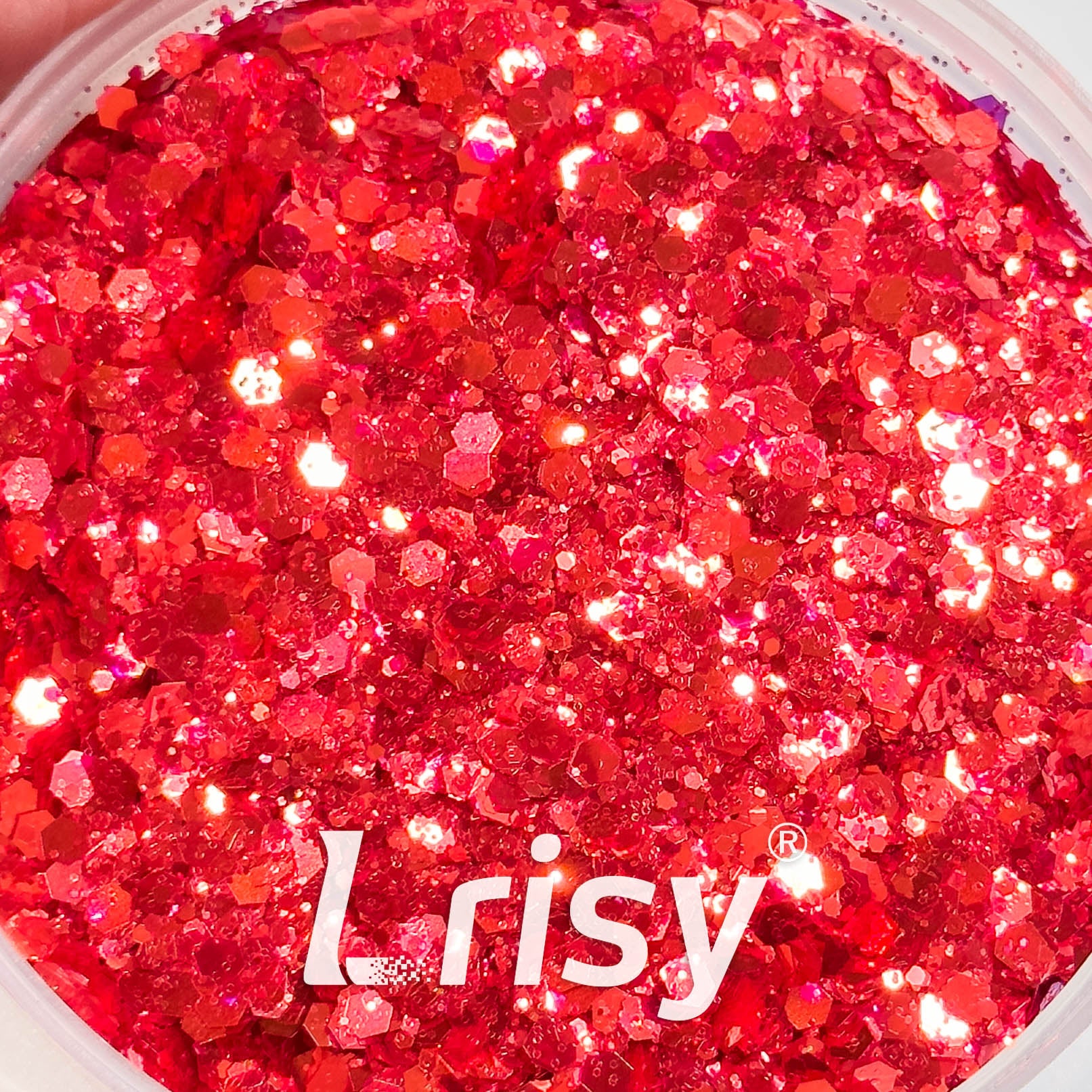 General Mixed Iridescent High Brightness Red Glitter F338R
