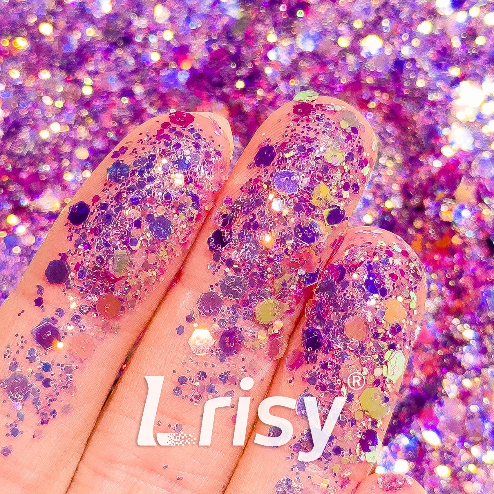 General Mixed Iridescent High Brightness Pink Glitter F339R