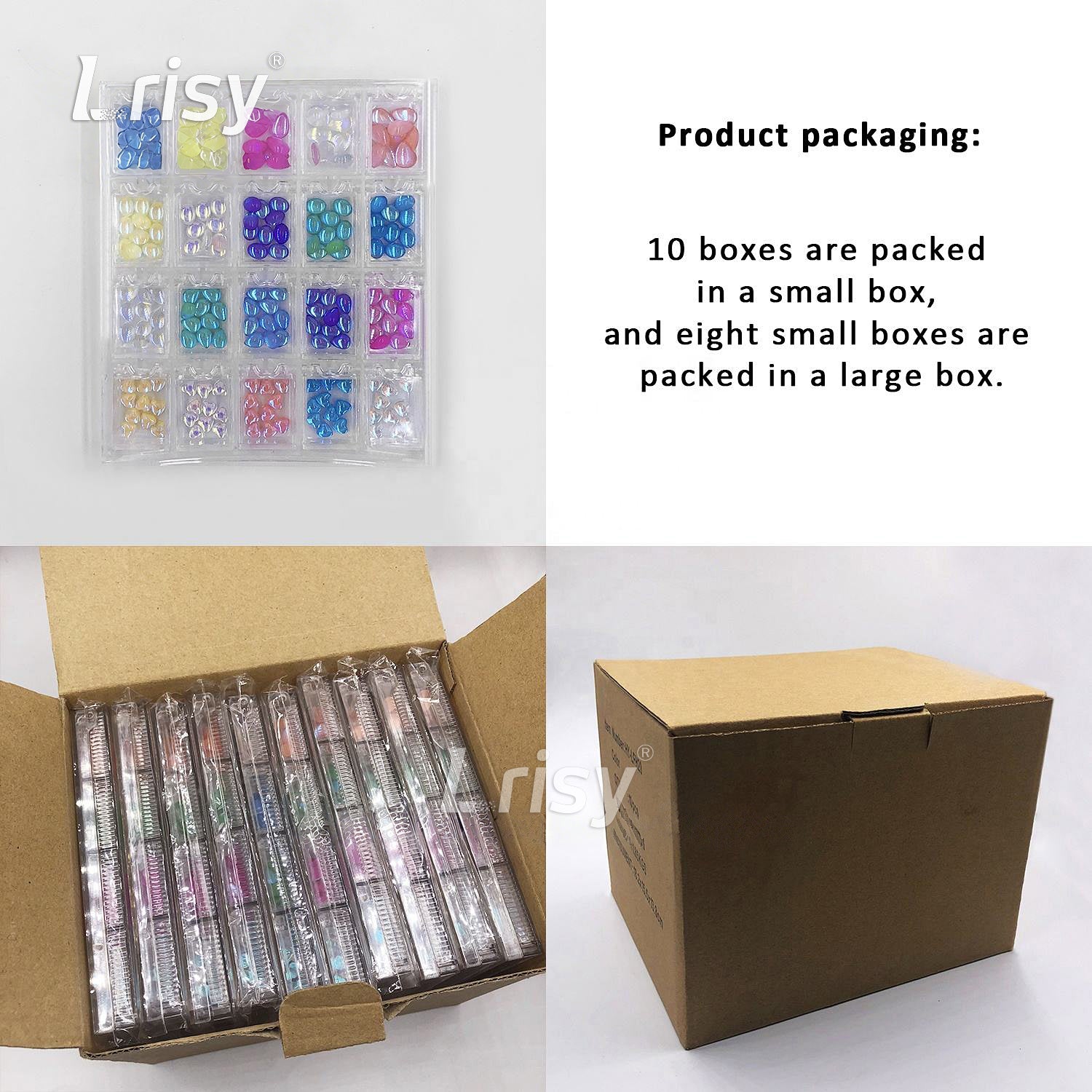 Luxury 3D Diamond Glass Nail Charms Set | Over 180 Designs | 25+ Colors | Flatback Boxed