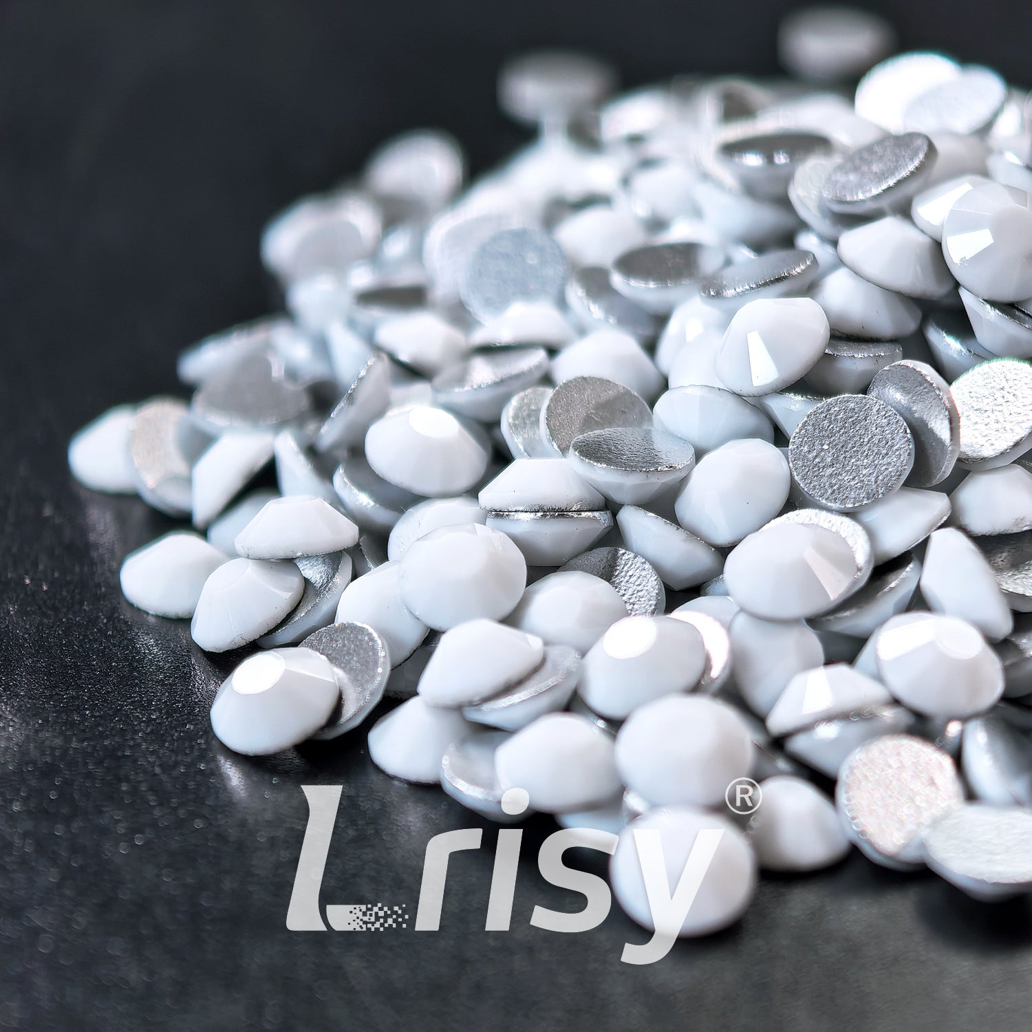 Chalk White Flat Back Rhinestones FBRS069