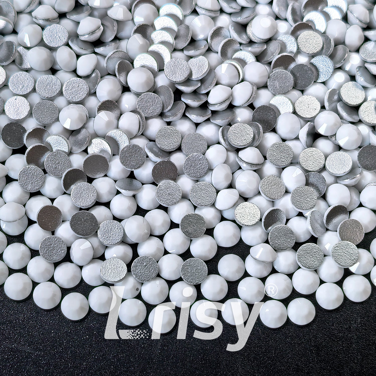 Chalk White Flat Back Rhinestones FBRS069