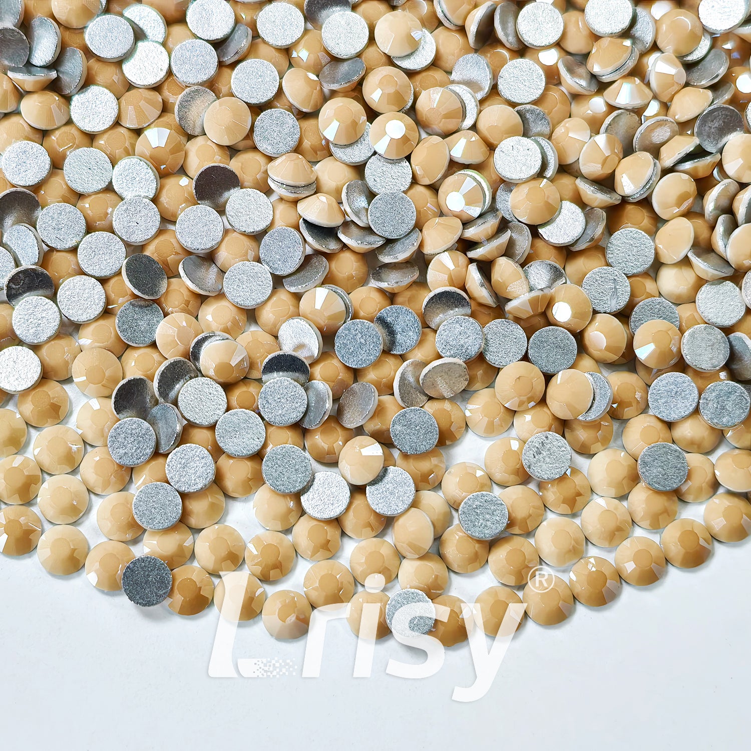 Khaki Ceramic Flat Back Rhinestones FBRS073